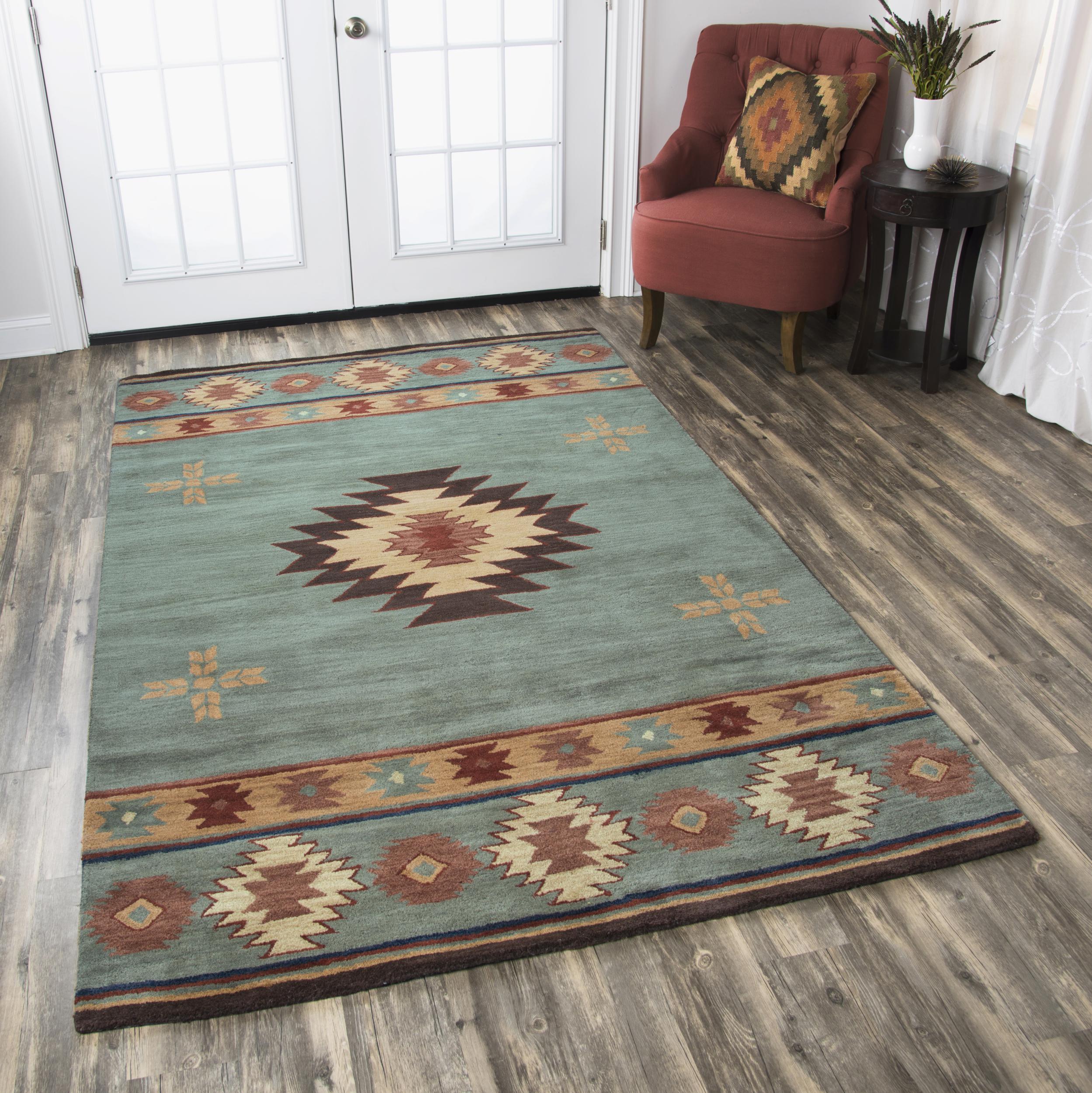 Alora Decor RYDRY100300300508 Ryder 5 x 8 (ft) Tufted Wool Gray Rectangular Indoor Tribal Southwestern Area rug