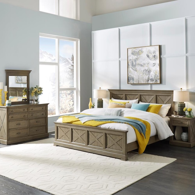 Multi Colored Gray King Bedroom Set, Multicolor Bedroom Dresser