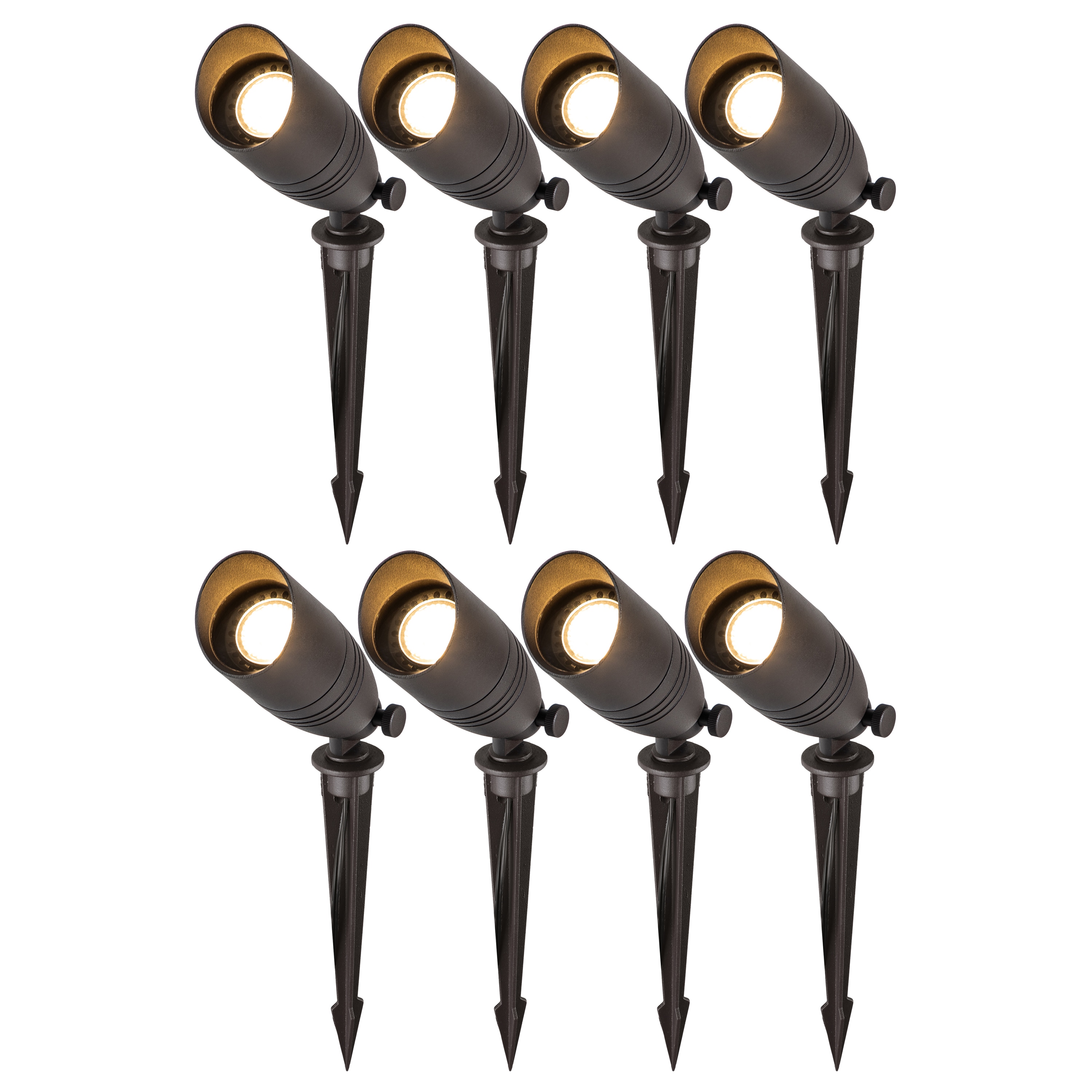 C Cattleya LCA2302-8L 8 -Pack 350 -Lumens 5 -Watt Bronze Low voltage Hardwired LED Outdoor Path Light Kit ( 3000-K )