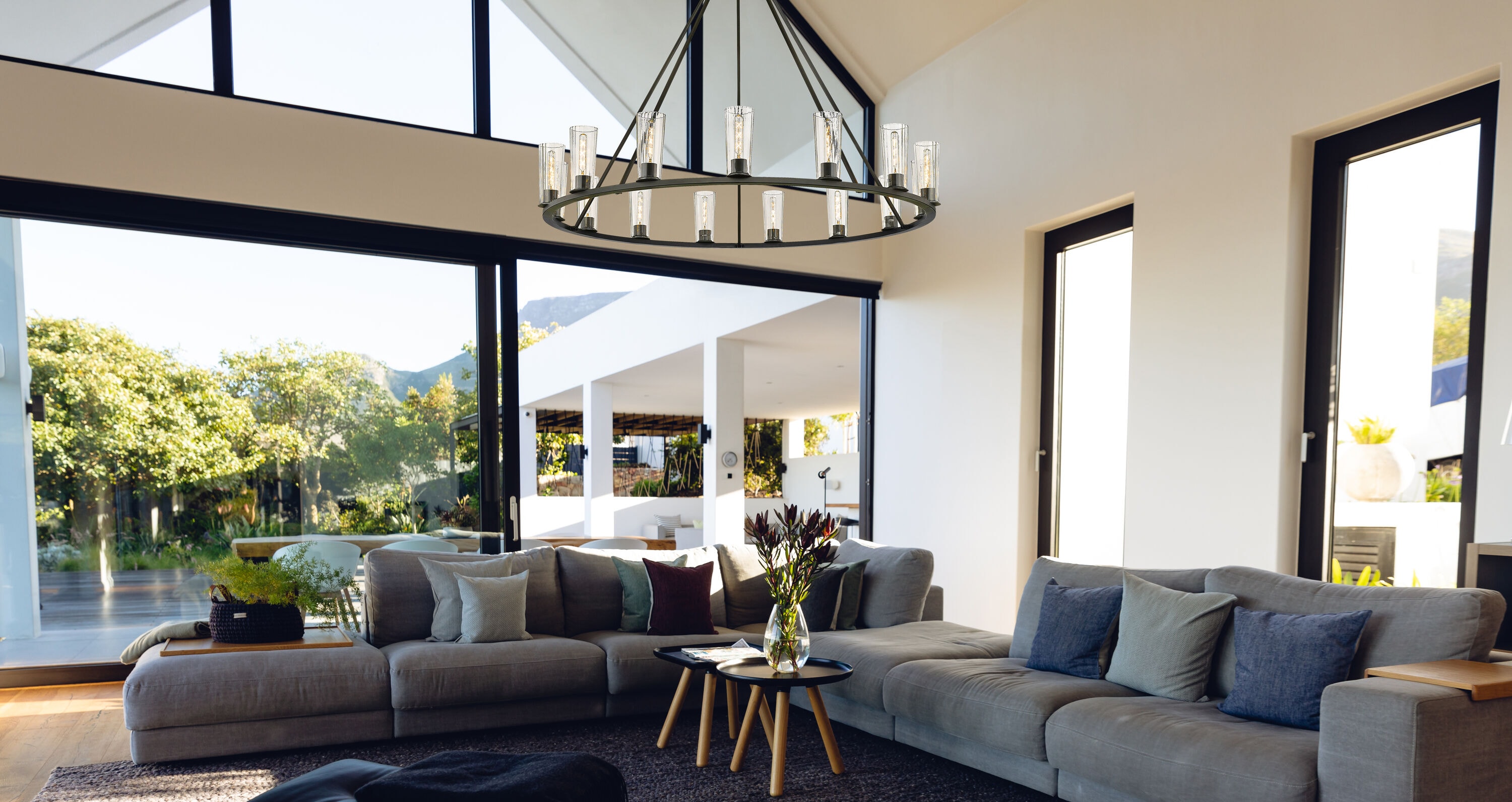Z-Lite 826-15MB Titus 15 -Light Matte Black Transitional For Use in Bedrooms, Dining Rooms, Foyers, Kitchens, Living Rooms Chandelier