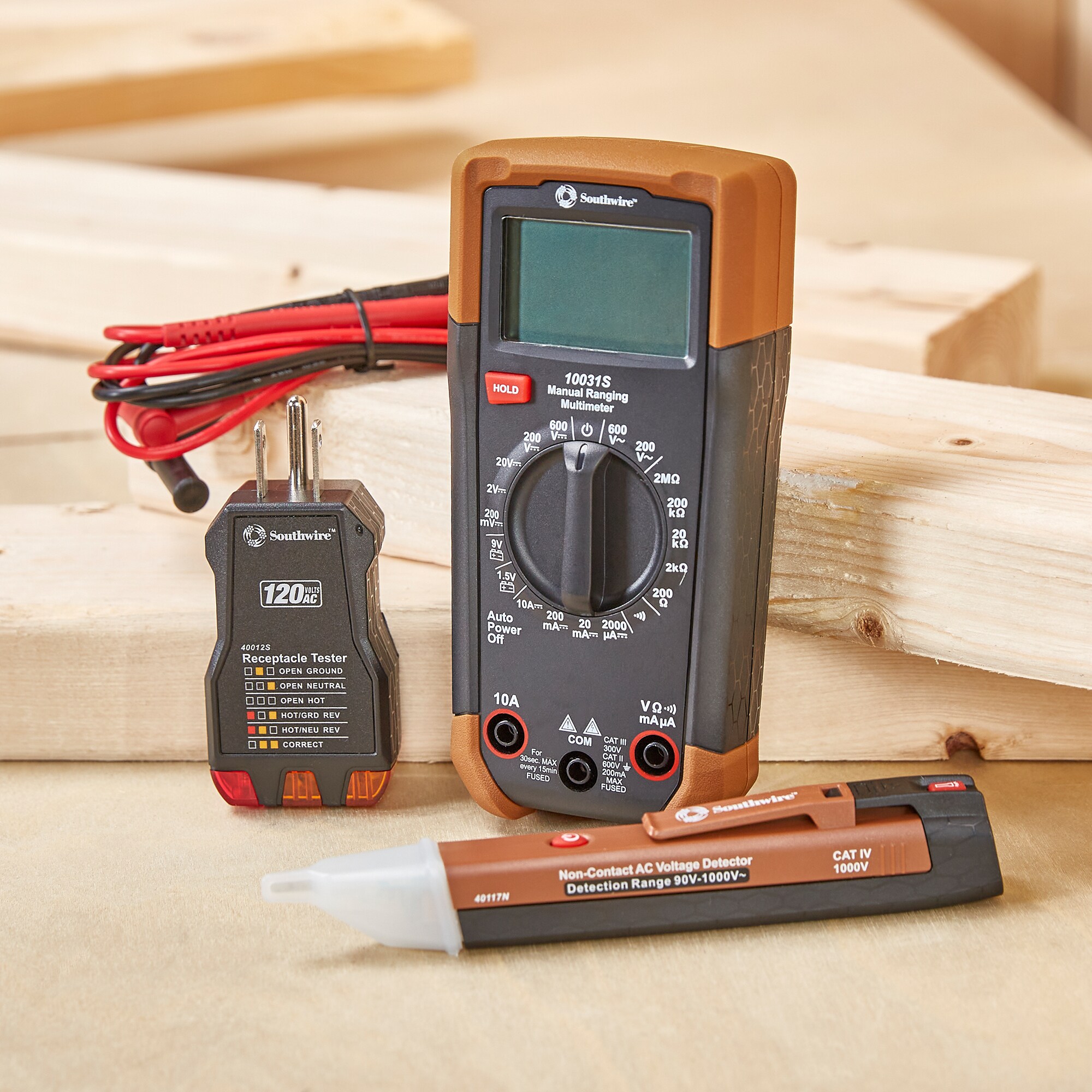 Southwire Noncontact Digital Tester Kit 10 Amp 100 To 600 Volt at