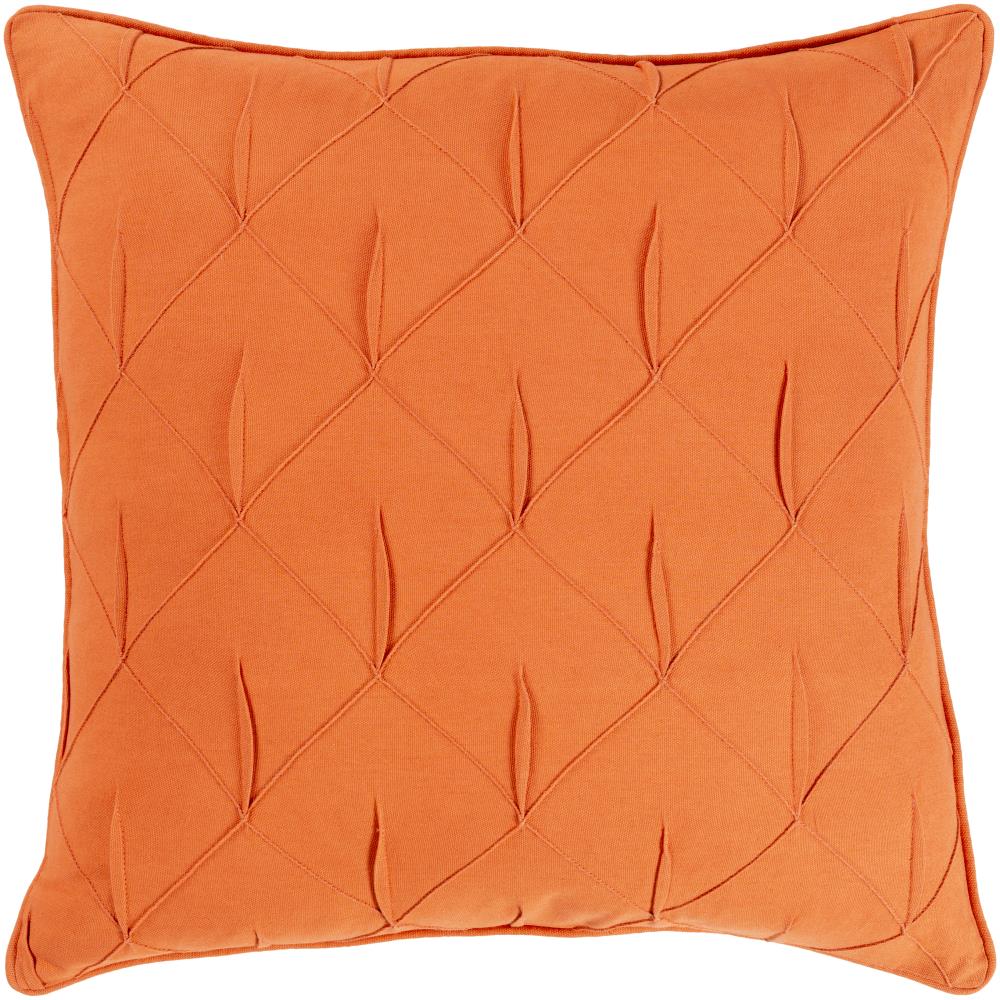Surya GCH004-2222D Gretchen 22-in x 22-in Tangerine Indoor Decorative Pillow