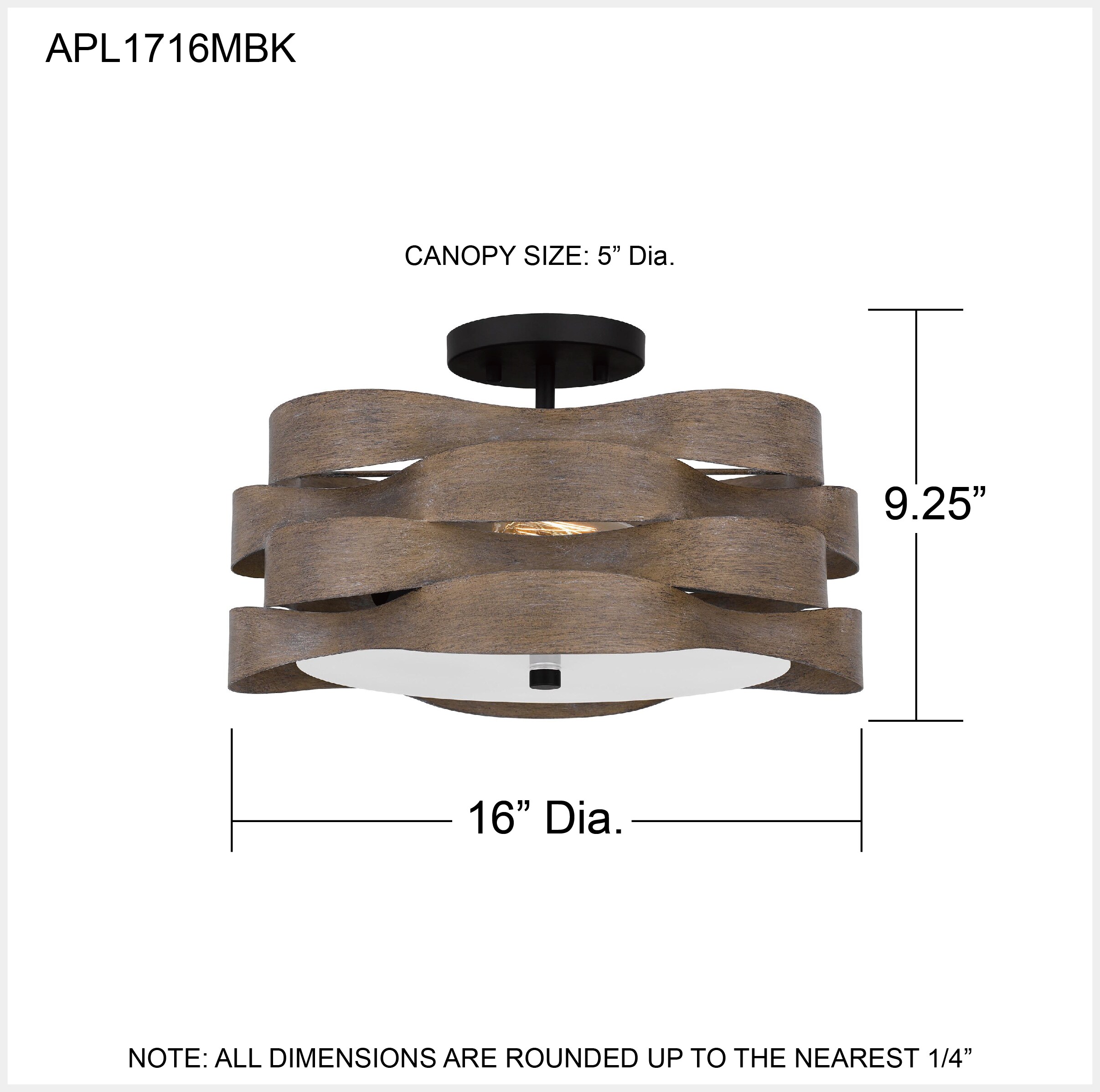 Quoizel APL1716MBK flushmounts - View #5