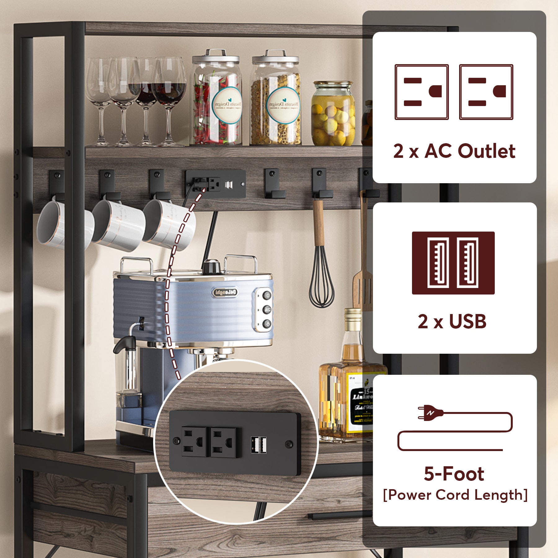 Tribesigns HOGA-JW0417 Dining-Kitchen-Storarge - View #9