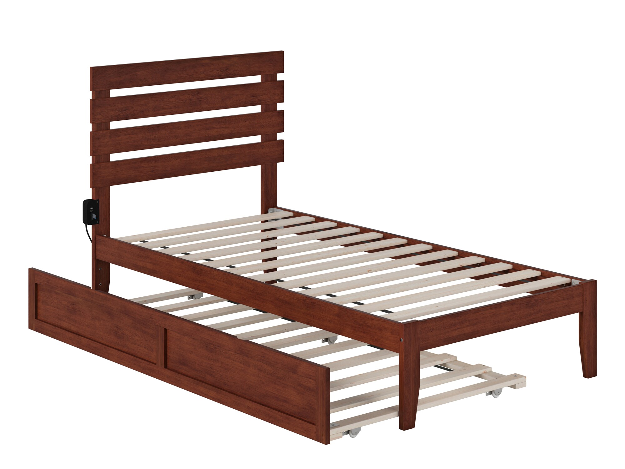AFI Furnishings AG8311224 Oxford Walnut Twin Wood Trundle Bed