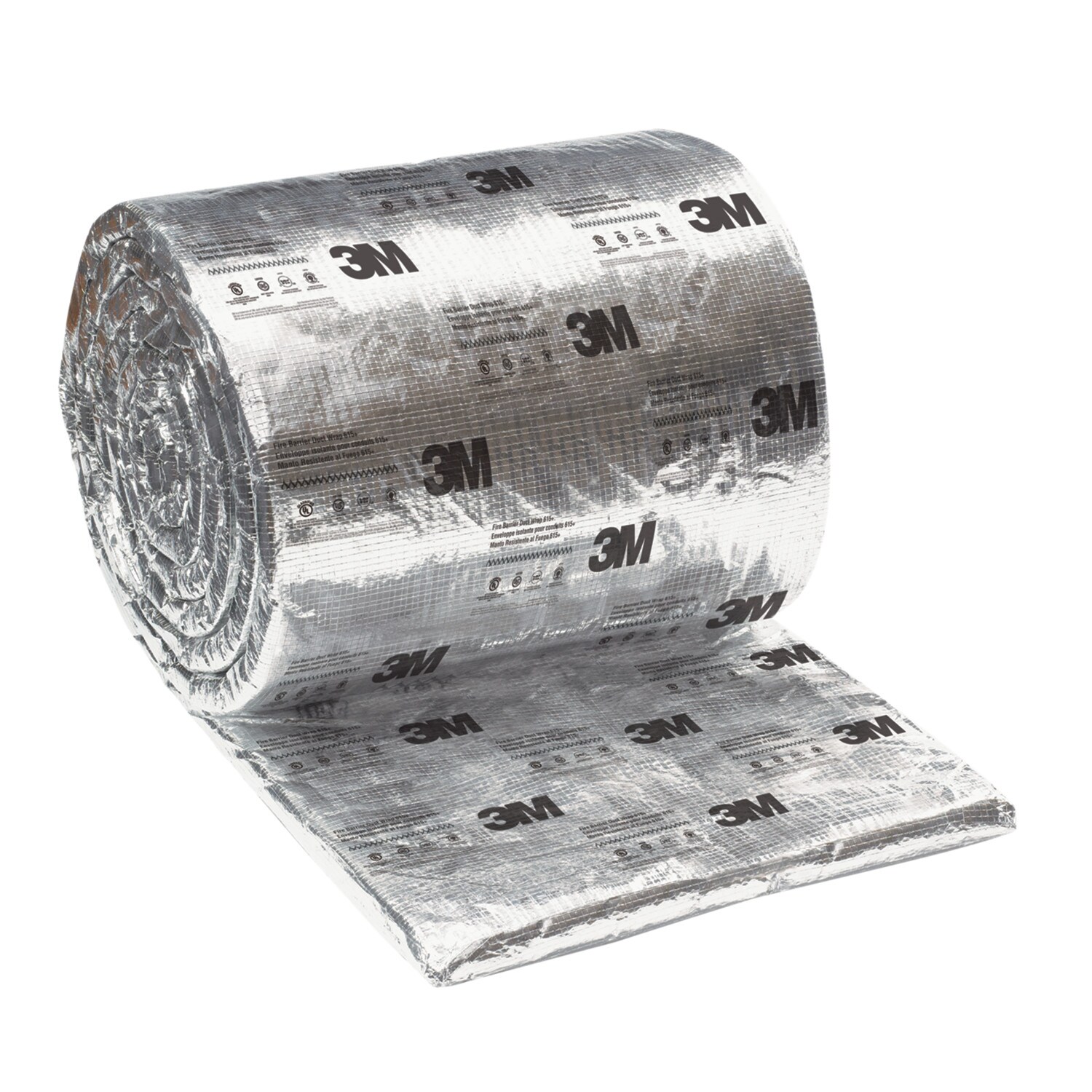 3M 615+48 IN Fire Barrier Duct Wrap to Dia x 23.25-in to 23.25-in H Fire Protection Wrap