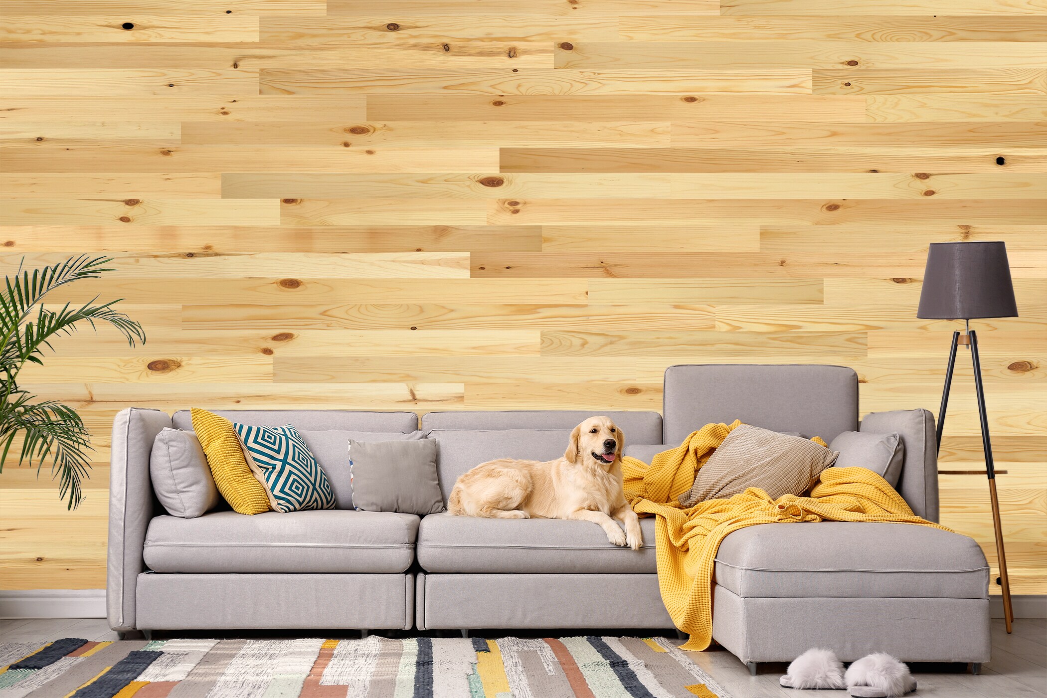 Timberchic 71410 4-in x Finished Yellow Pine Wood Wall Plank ( 10-Sq. Feet )