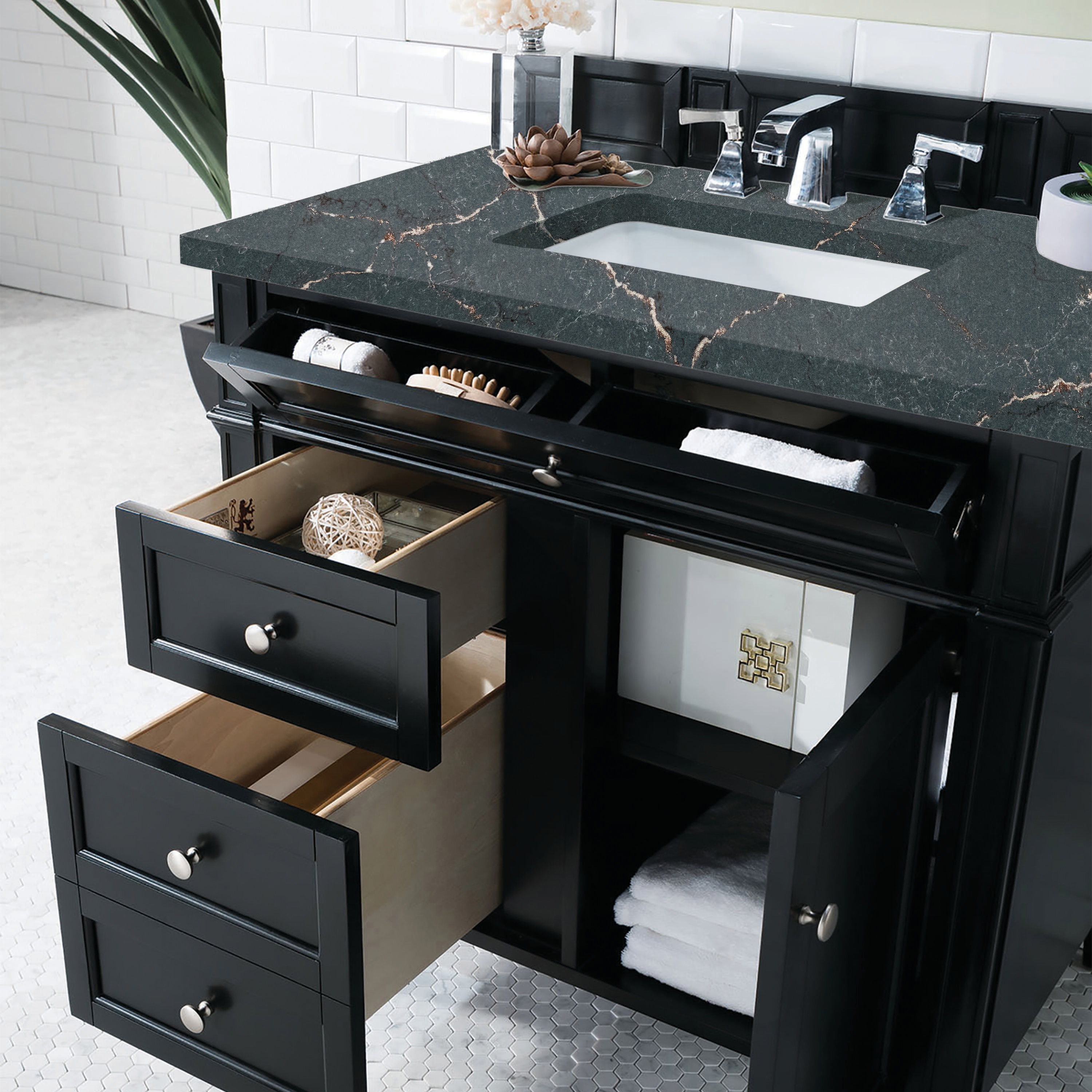 James Martin Vanities 650-V36-BKO-3PBL Bath-Vanity-Combo - View #4