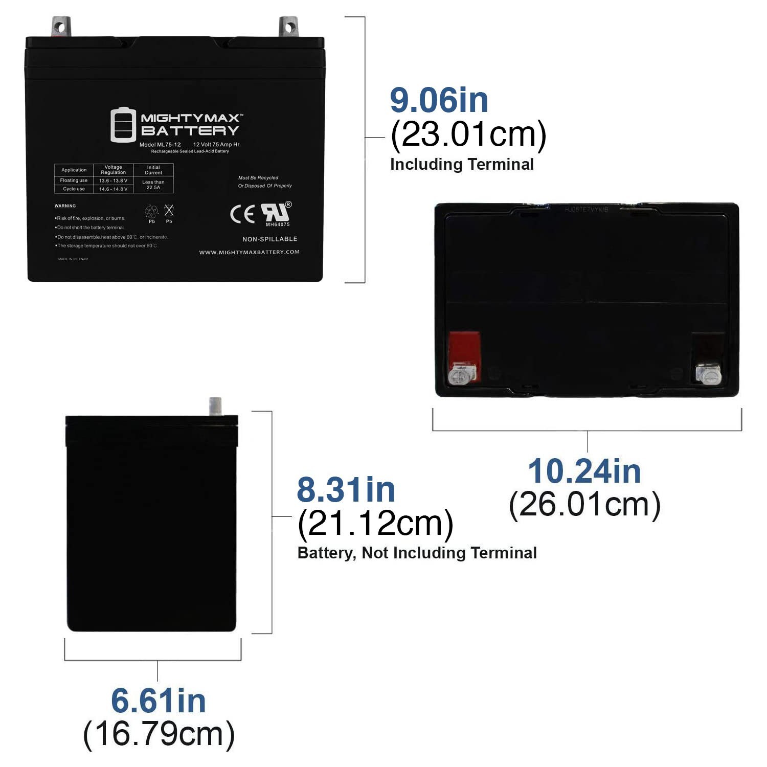 Mighty Max Battery MAX3903864 Device-Replacement-Batteries - View #2