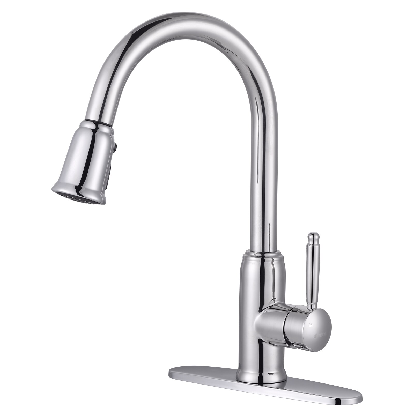 KOHLER Koi Vibrant Brushed Moderne Brass Single Handle Pull-down Kitchen  Faucet with Deck Plate and Soap Dispenser Included