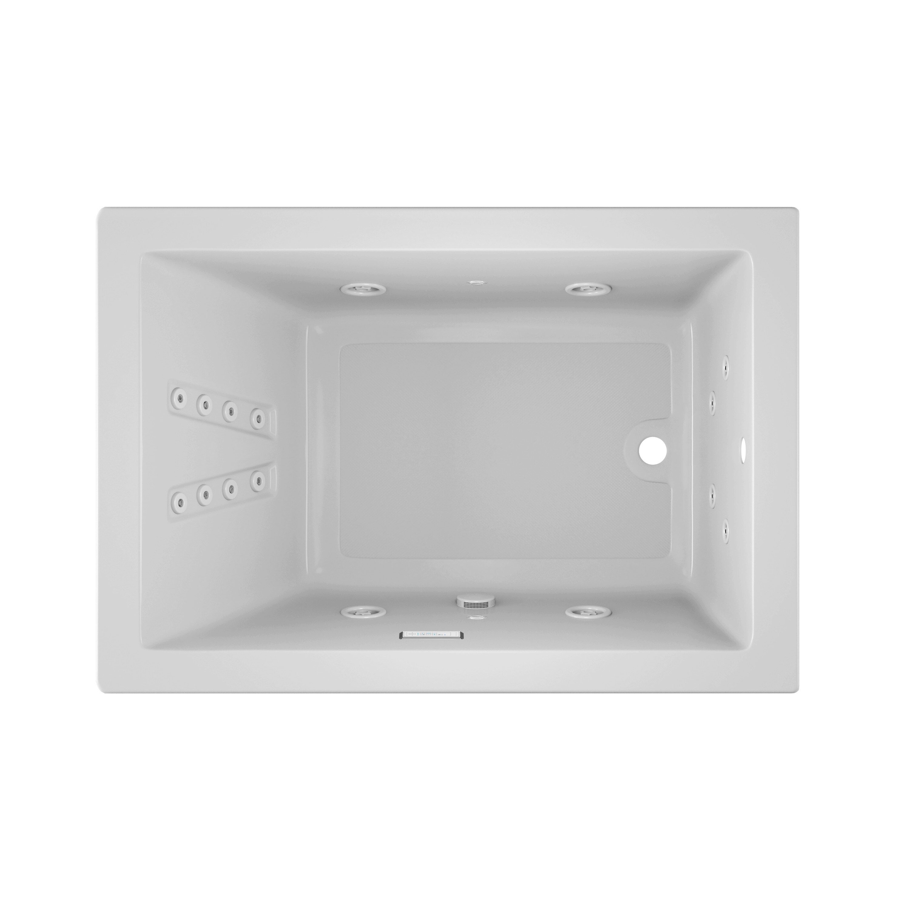 Jacuzzi MT19959 SOLNA 42-Inches x 60-Inches White Acrylic Rectangular Drop-in and undermount Whirlpool tub ( Right Drain )