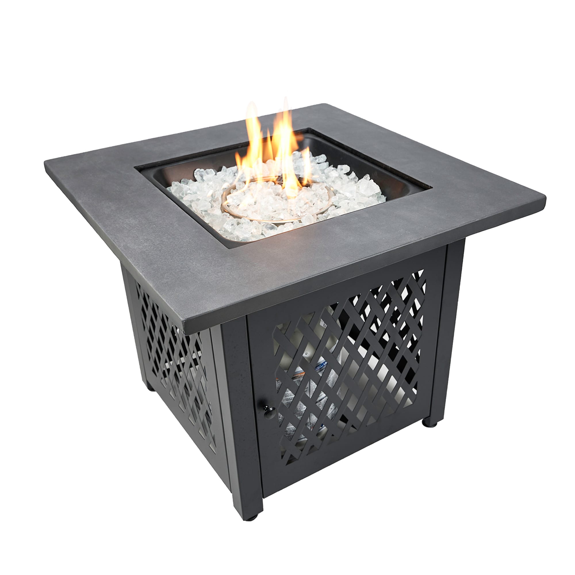 Endless Summer 250831 30-in W 50000 Maximum BTUs Steel Square Liquid propane Fire pit