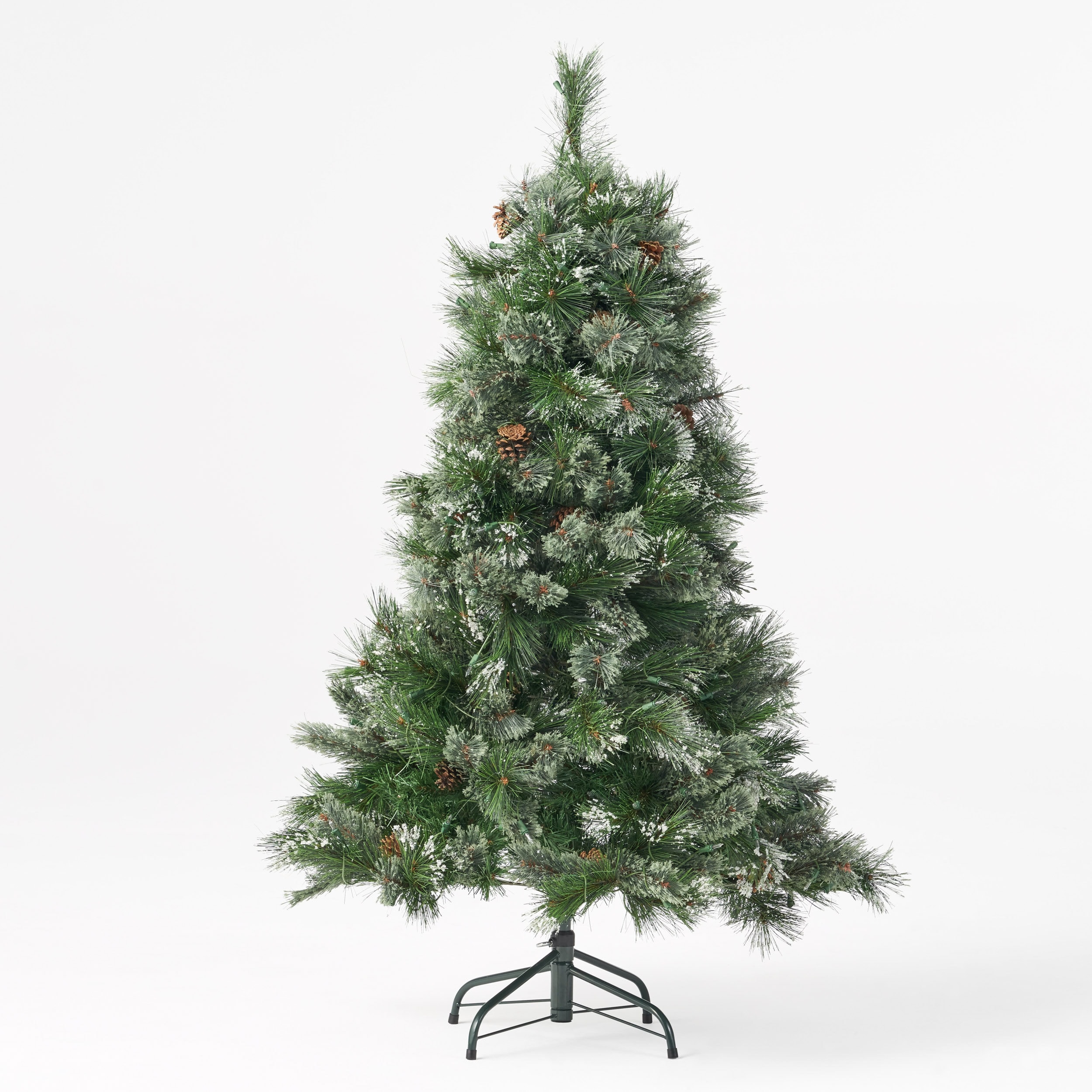 Best Selling Home Decor 307312 4.5-Feet Cashmere pine Pre-lit Flocked Artificial Christmas Tree with White LED Lights