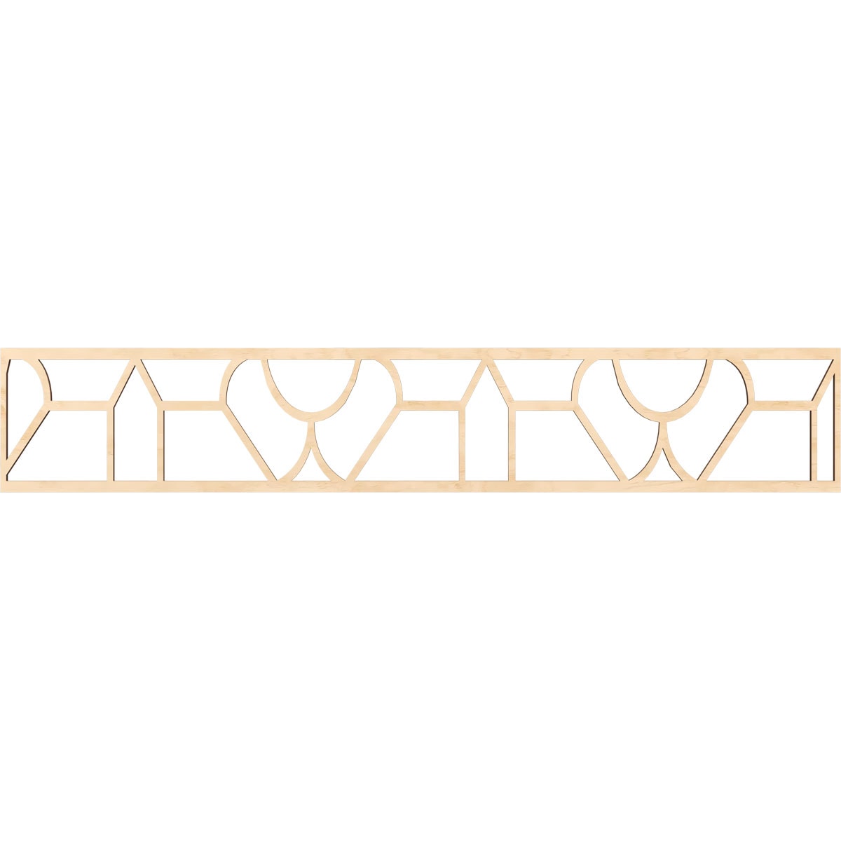 Ekena Millwork MLDA08X46WHIBI Whitechapel Fretwork Flat Trim 8-in x 3.89-ft Birch Brown Unfinished 2156138 Pierced Wall Panel Moulding