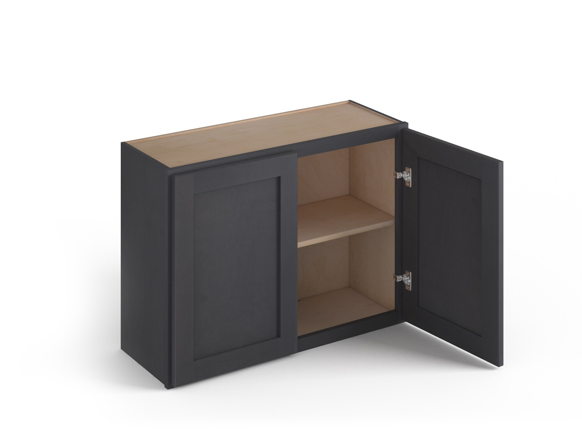 Valleywood Cabinetry 30-in W x 21-in H x 12-in D Ideal Gray Birch Wall Ready To Assemble Plywood Cabinet (Flat Panel Shaker Door Style)
