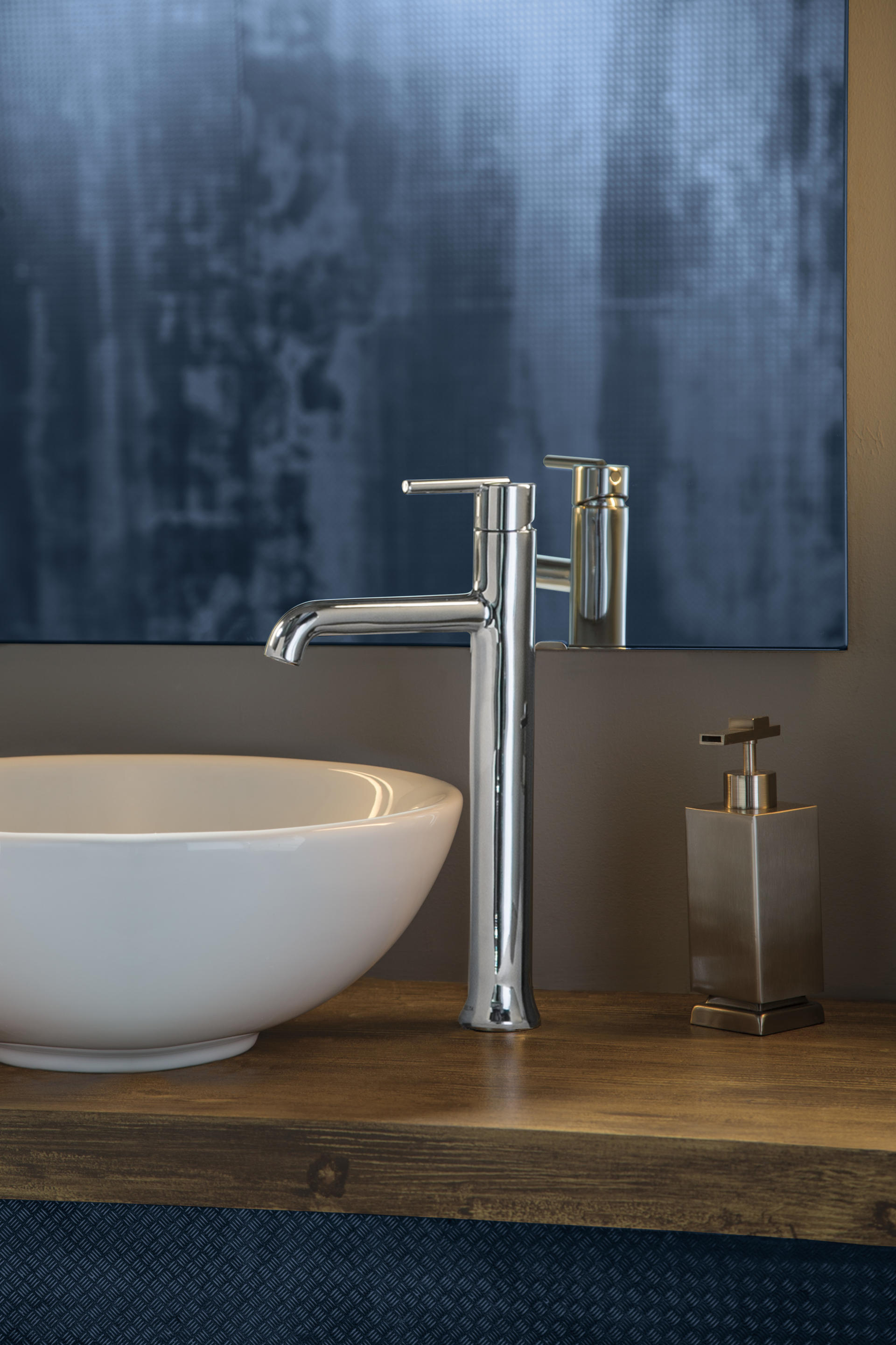 Sleek Modern 13.5" Chrome Zinc Single Hole Vessel Faucet