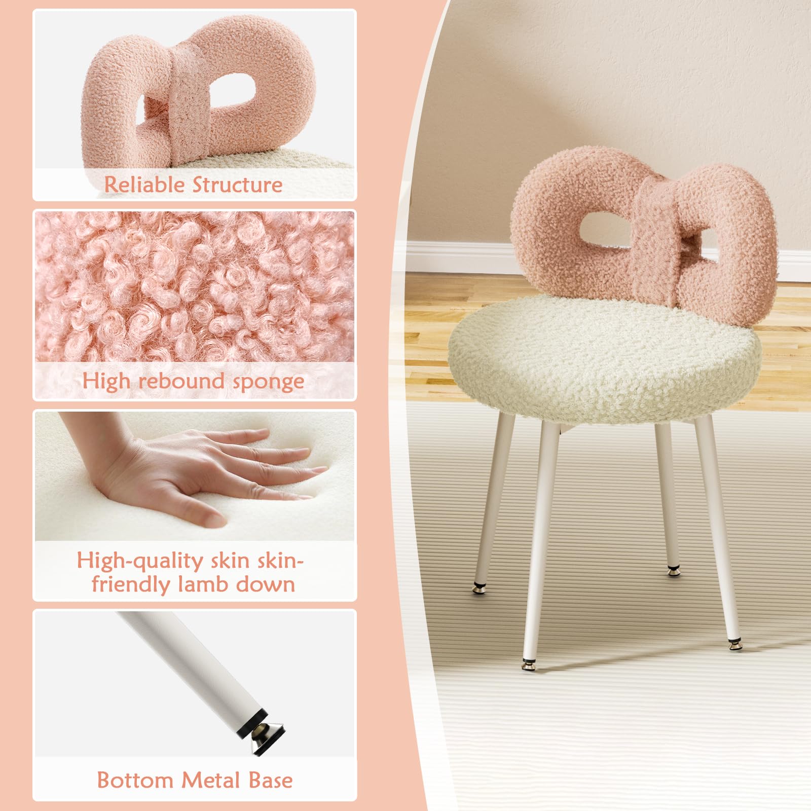 FurniFusion L-SZYSPW Vanity-Stools - View #6