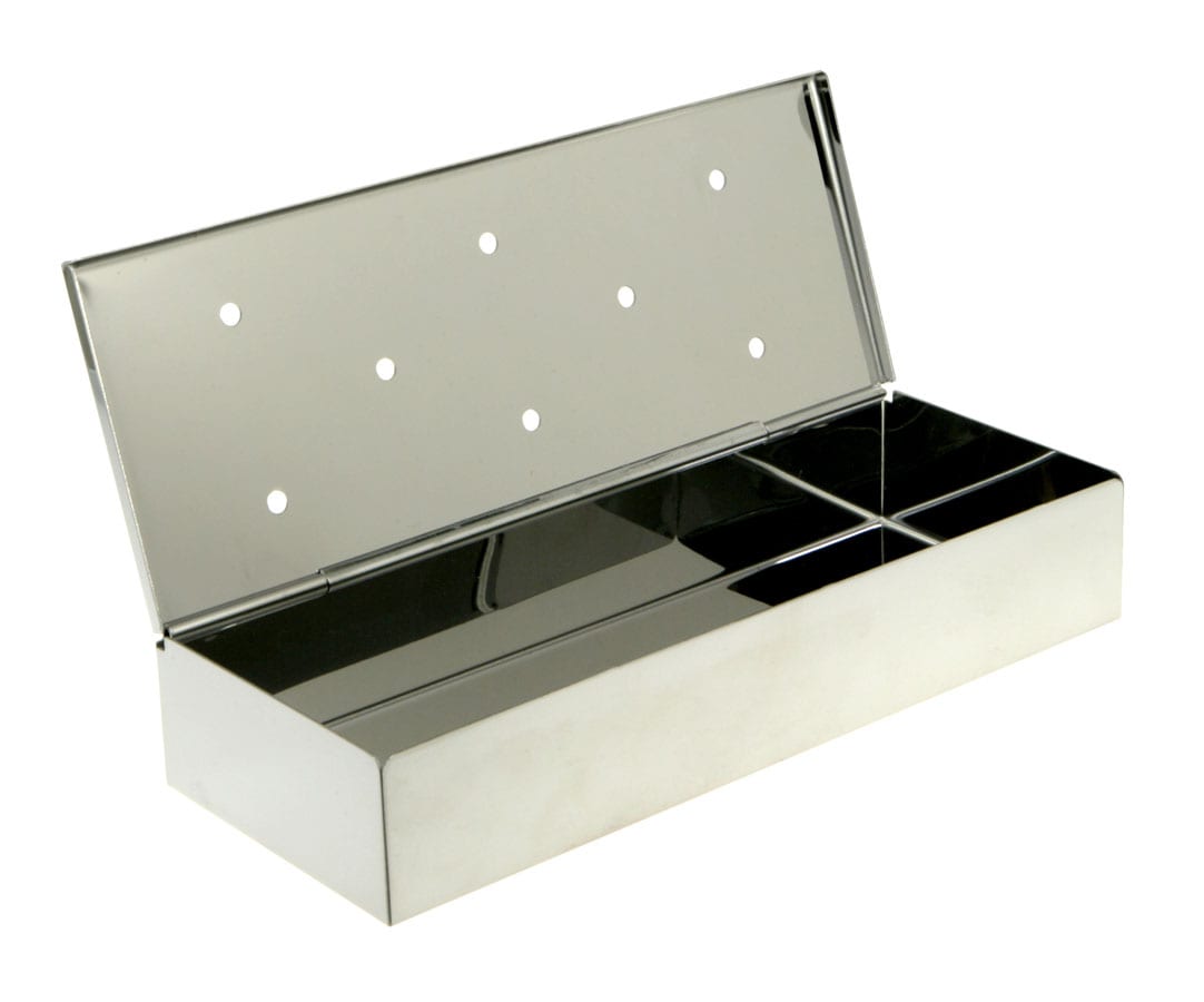 Master Forge 3.6 in L x 9 W x 1.7 H Stainless Steel Smoker Box Hinged Top in the Smoker Boxes department at Lowes