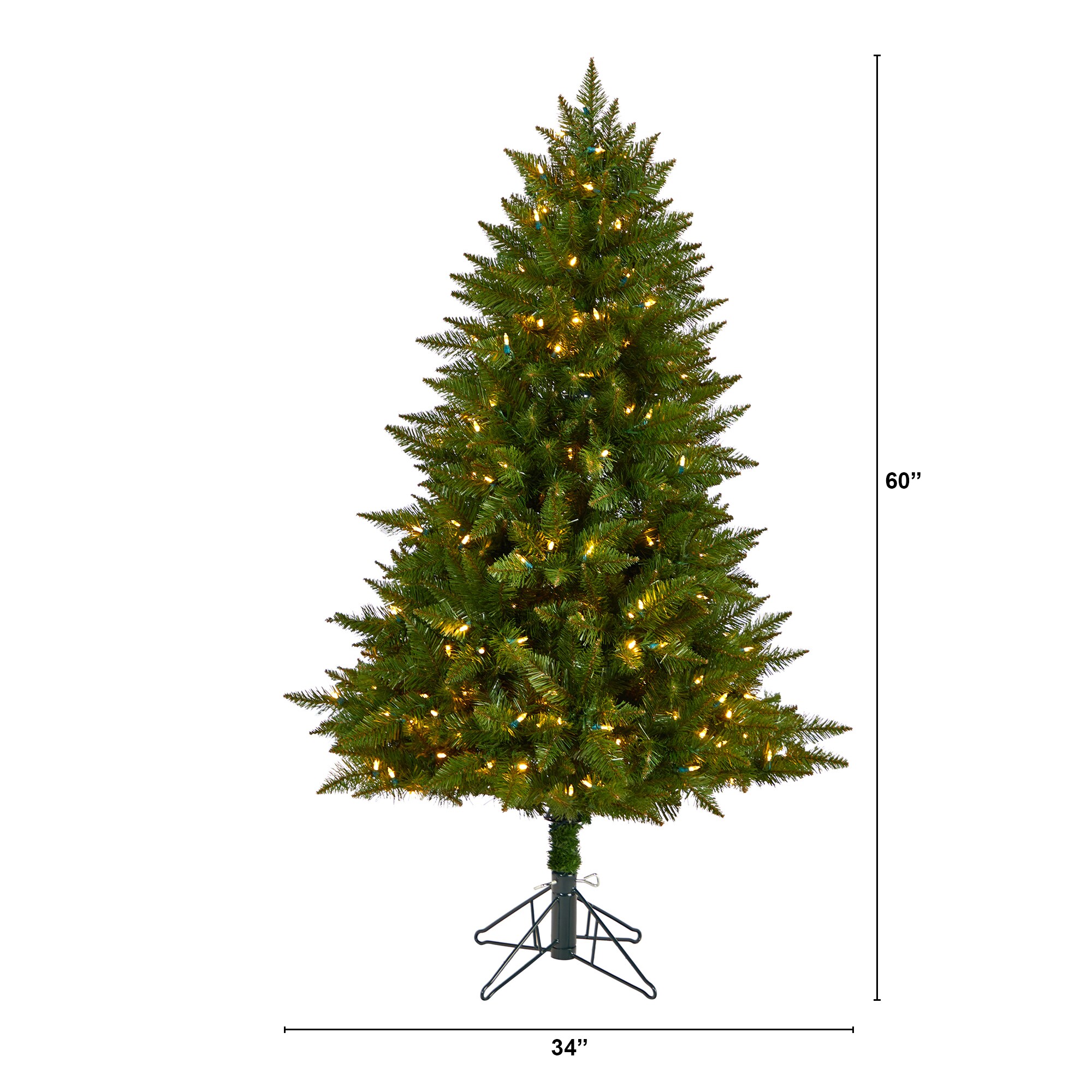 5Ft Fiber Optic Christmas Tree, Remote Control Christmas Tree 60