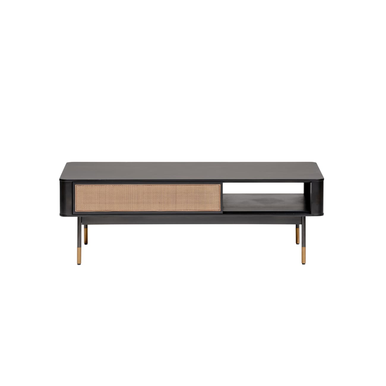HomeRoots 370457 Amelia Wood Poplar Wood Modern Coffee Table with Storage