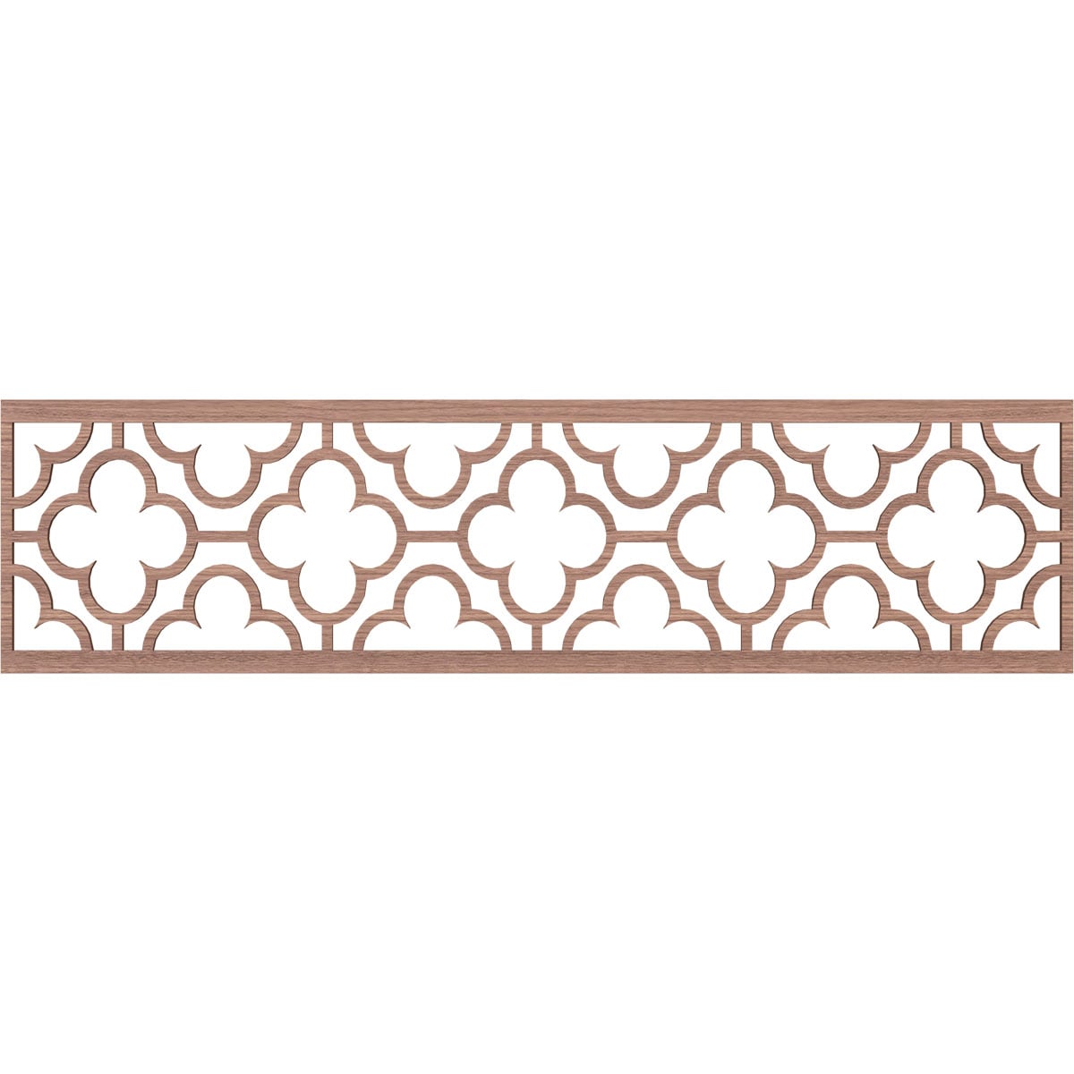 Ekena Millwork MLDA12X47CHIWA Chicago Fretwork Flat Trim 12-in x 3.92-ft Walnut Brown Unfinished 2157574 Pierced Wall Panel Moulding