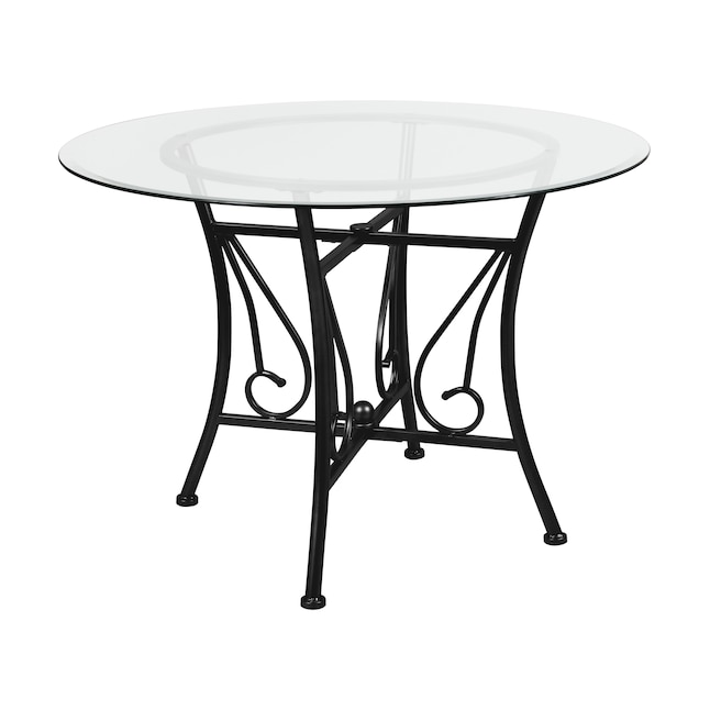 Flash Furniture Princeton Top Black, Outdoor Table Base For Glass Top