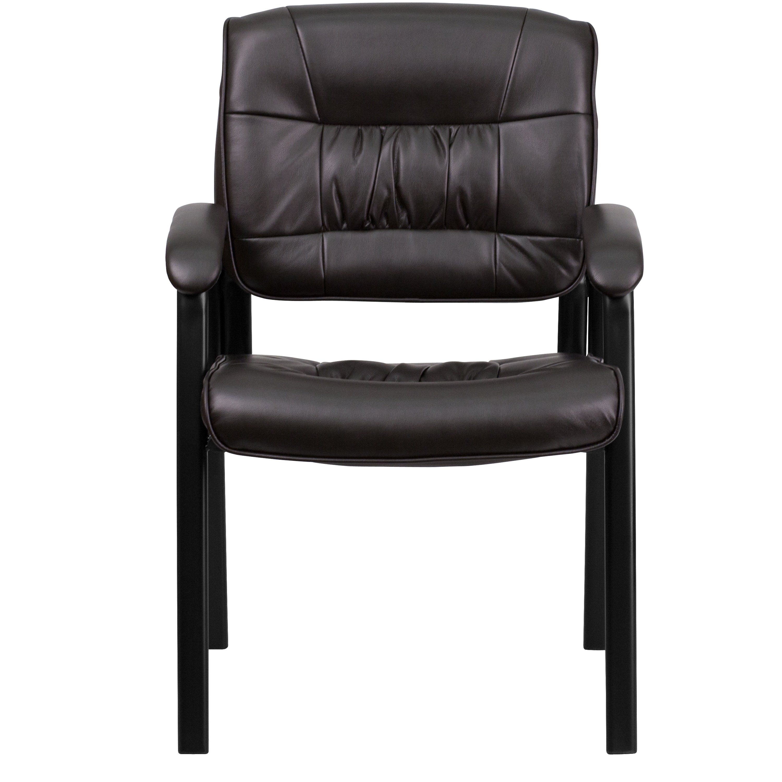 Ergonomic Brown LeatherSoft Executive Chair with Metal Frame