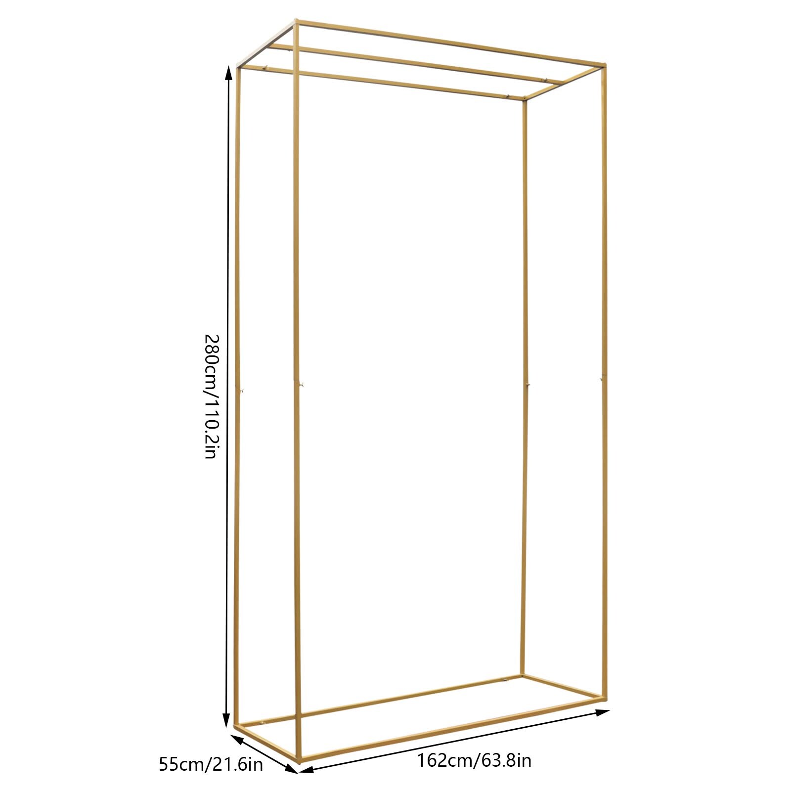 CNCEST 5.32-ft W x 9.19-ft H Gold Double-deck Diy For Wedding Garden ...