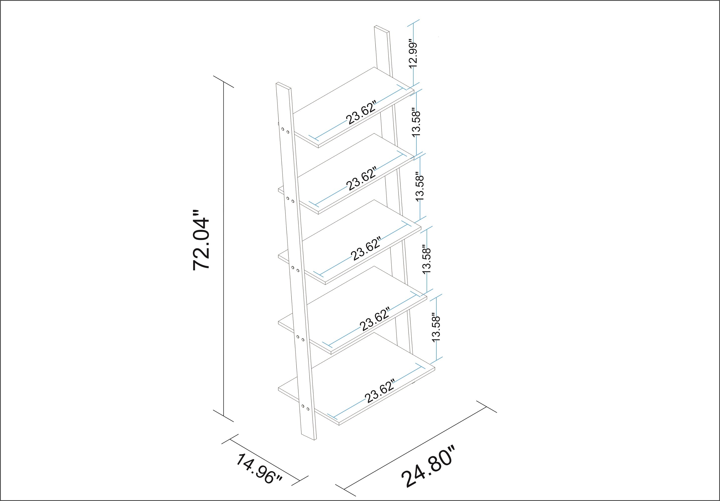 Manhattan Comfort 192AMC6 bookcases - View #3