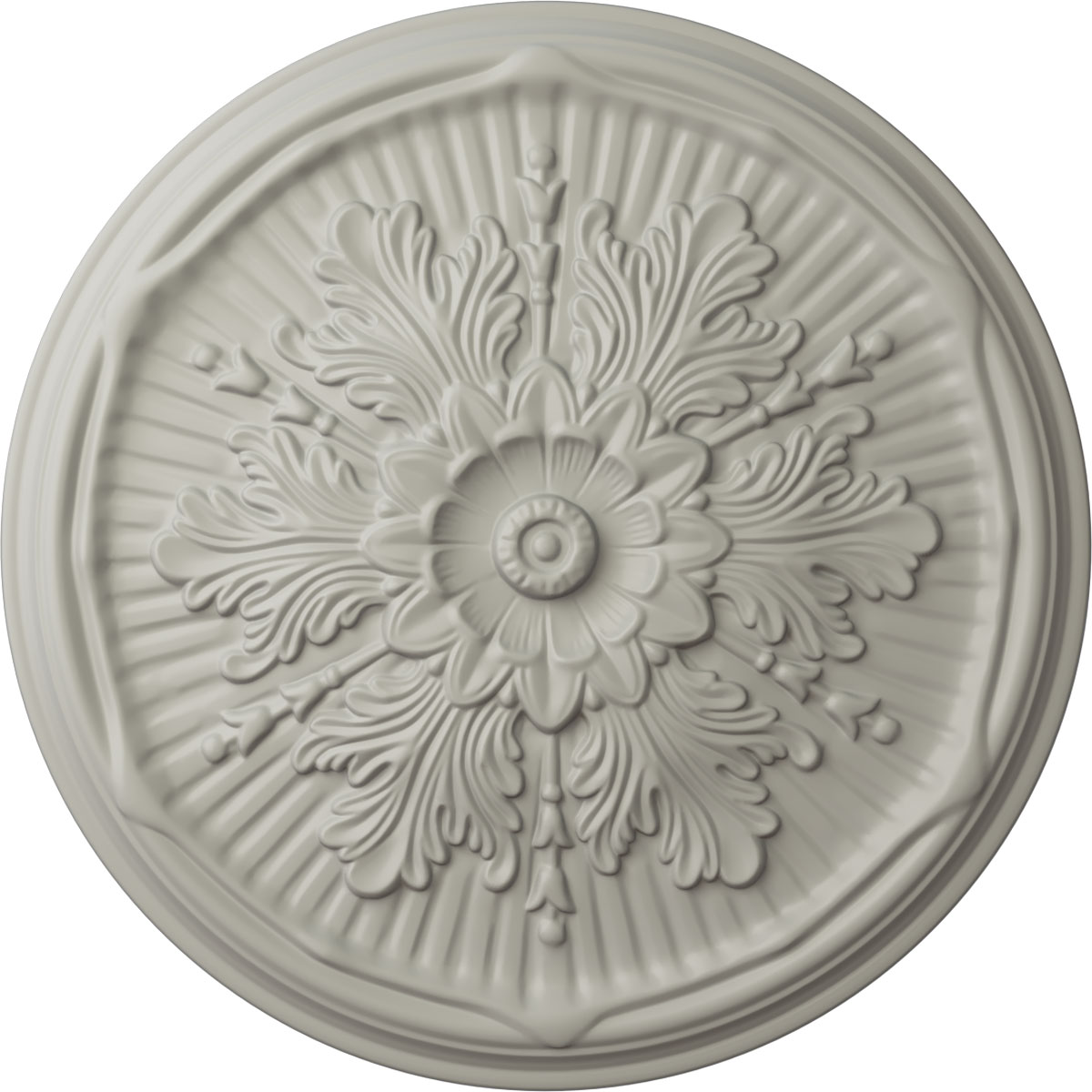 Ekena Millwork CM21LUPCF Luton 21-in W x 21-in L Painted Pot Of Cream Polyurethane Whole Ceiling Medallion