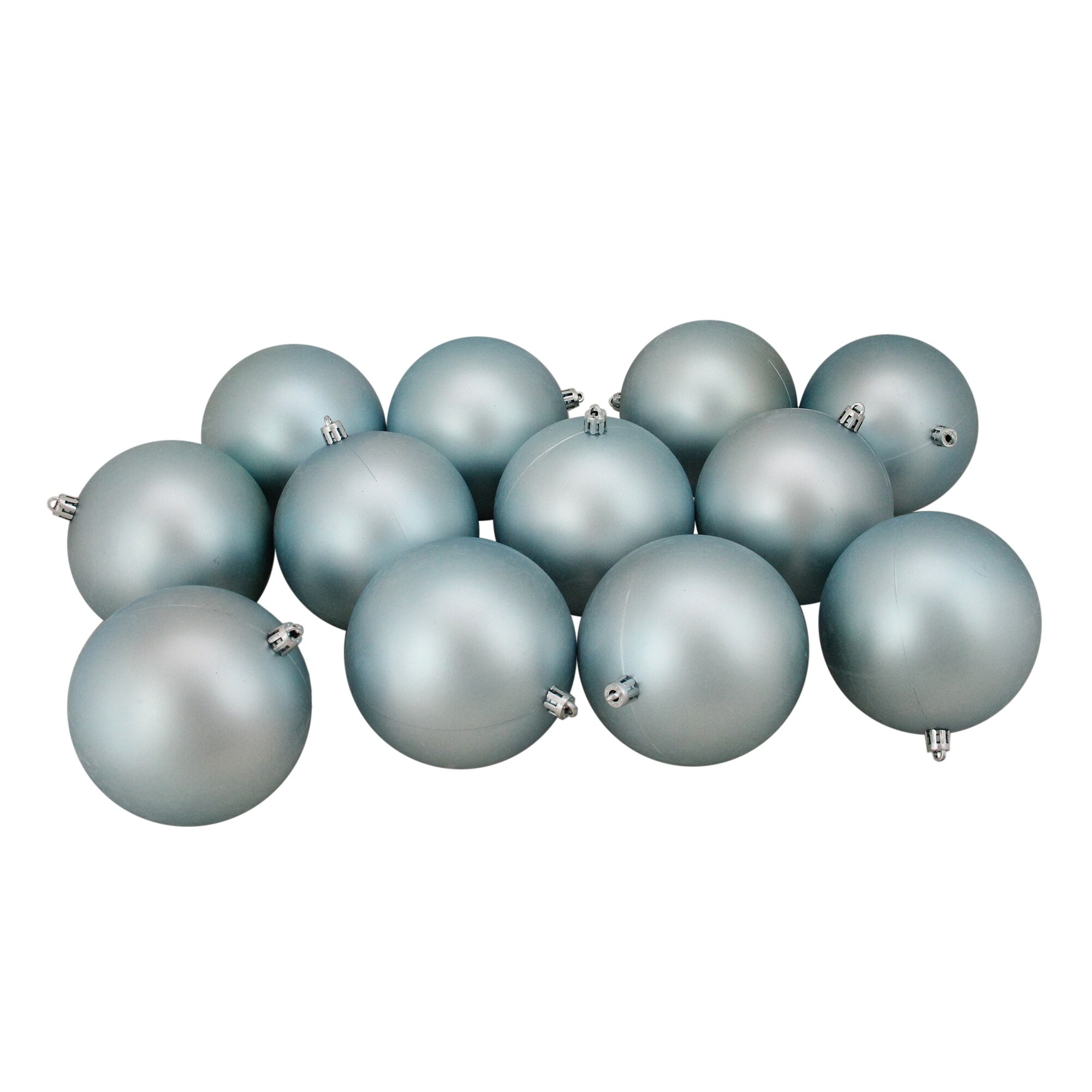 Northlight - 12 -Pack Blue Ball Standard Indoor Shatterproof Ornament set