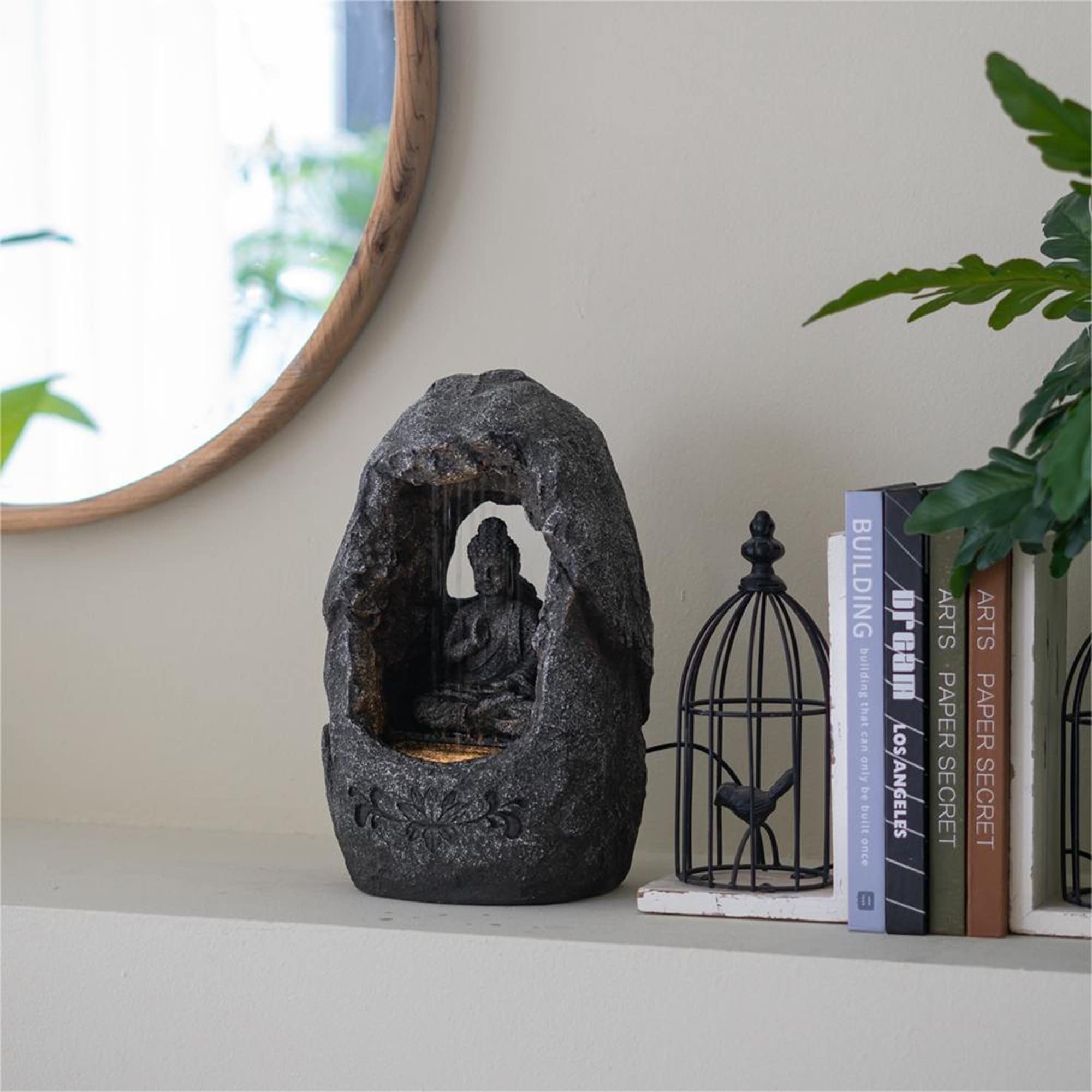 Yiekholo LL-1719AA 13.6-Inches Resin Tabletop Indoor Fountain
