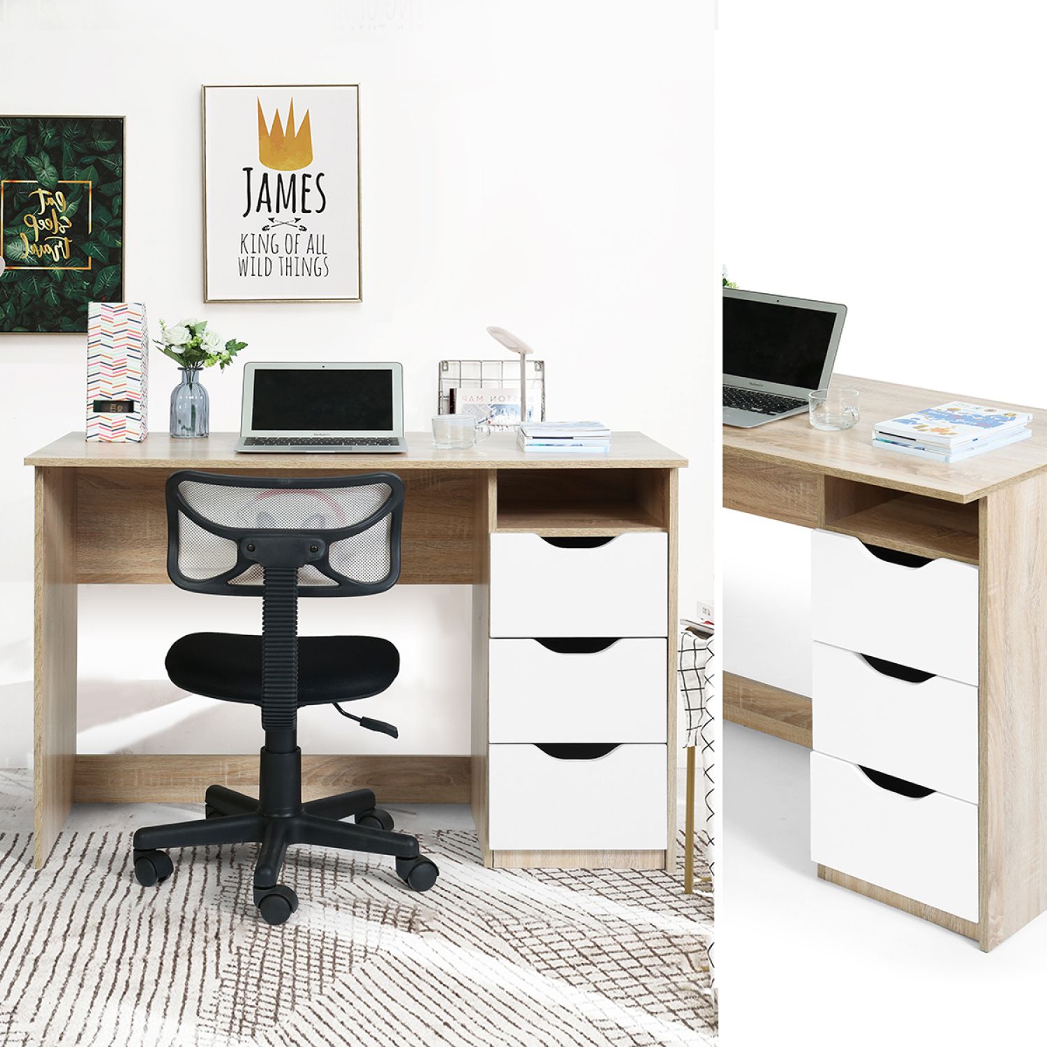 JASMODER W9030193 19.70-Inches Multiple colors/finishes Modern/Contemporary Writing desk