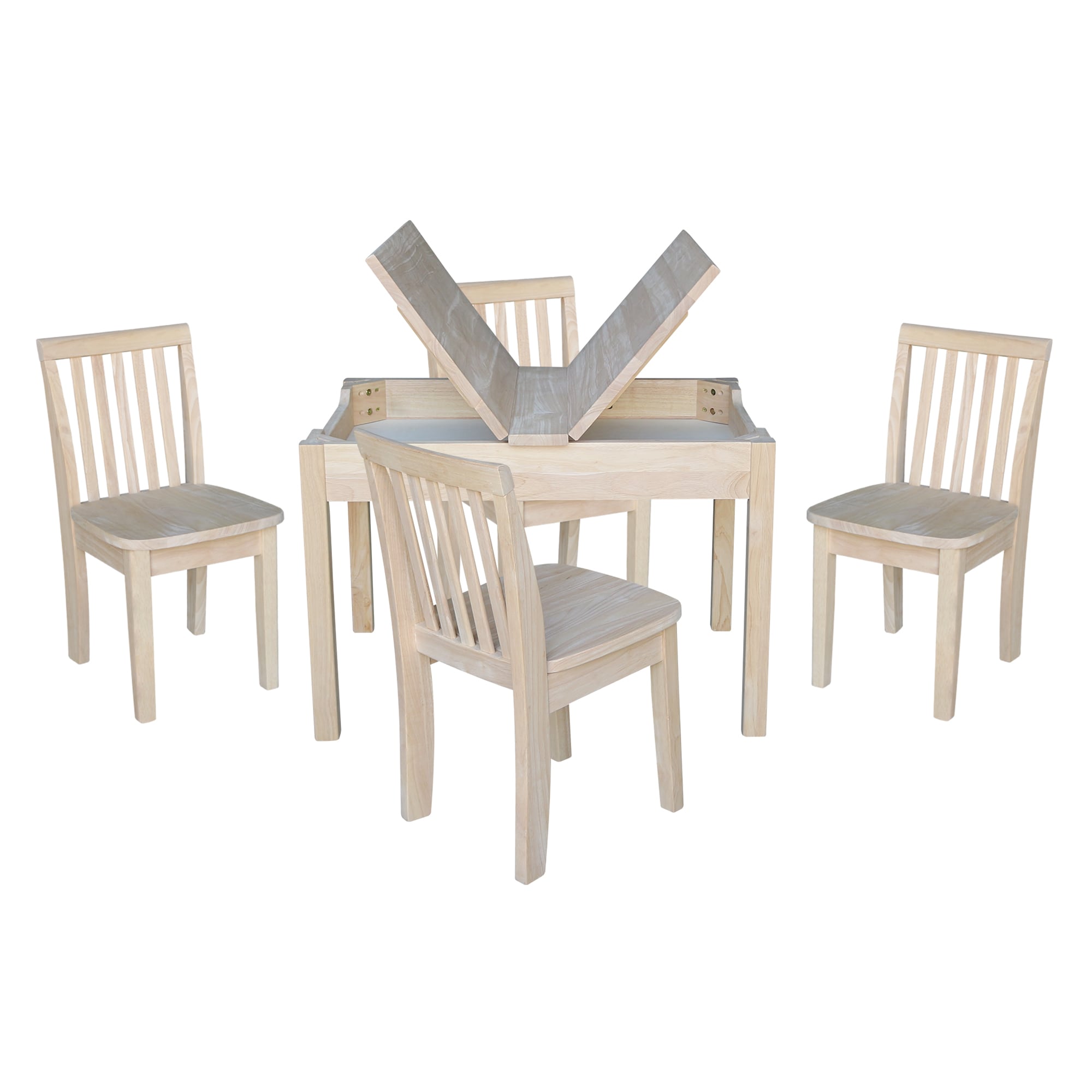 Unfinished childrens table outlet and chairs