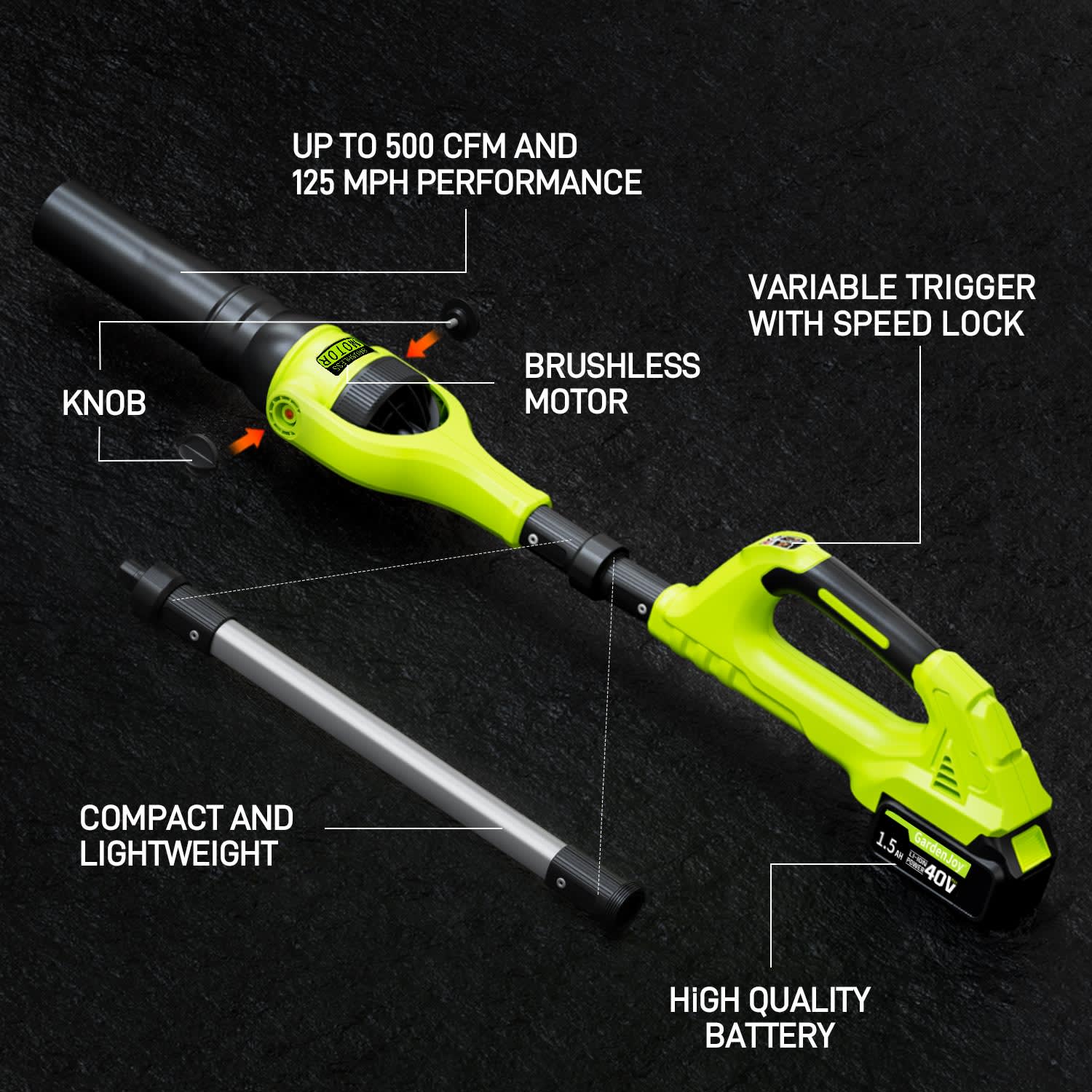 GardenJoy FH-LB411W-2L Cordless-Electric-Blowers - View #2