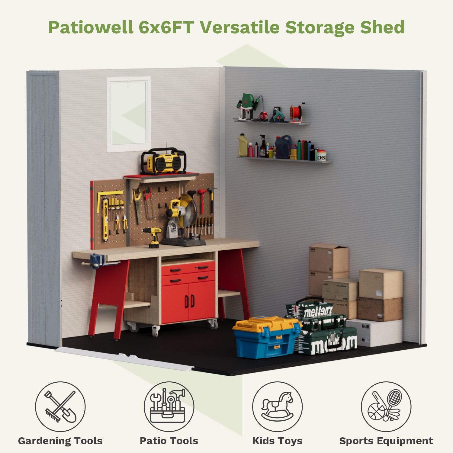 Patiowell WES-EN66-4WT Vinyl-Resin-Storage-Buildings - View #8