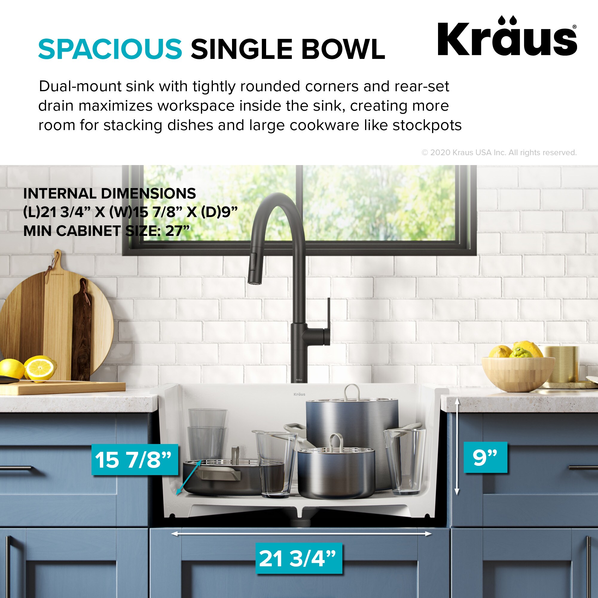 Kraus KFD1-24GWH Kitchen-Sinks - View #7