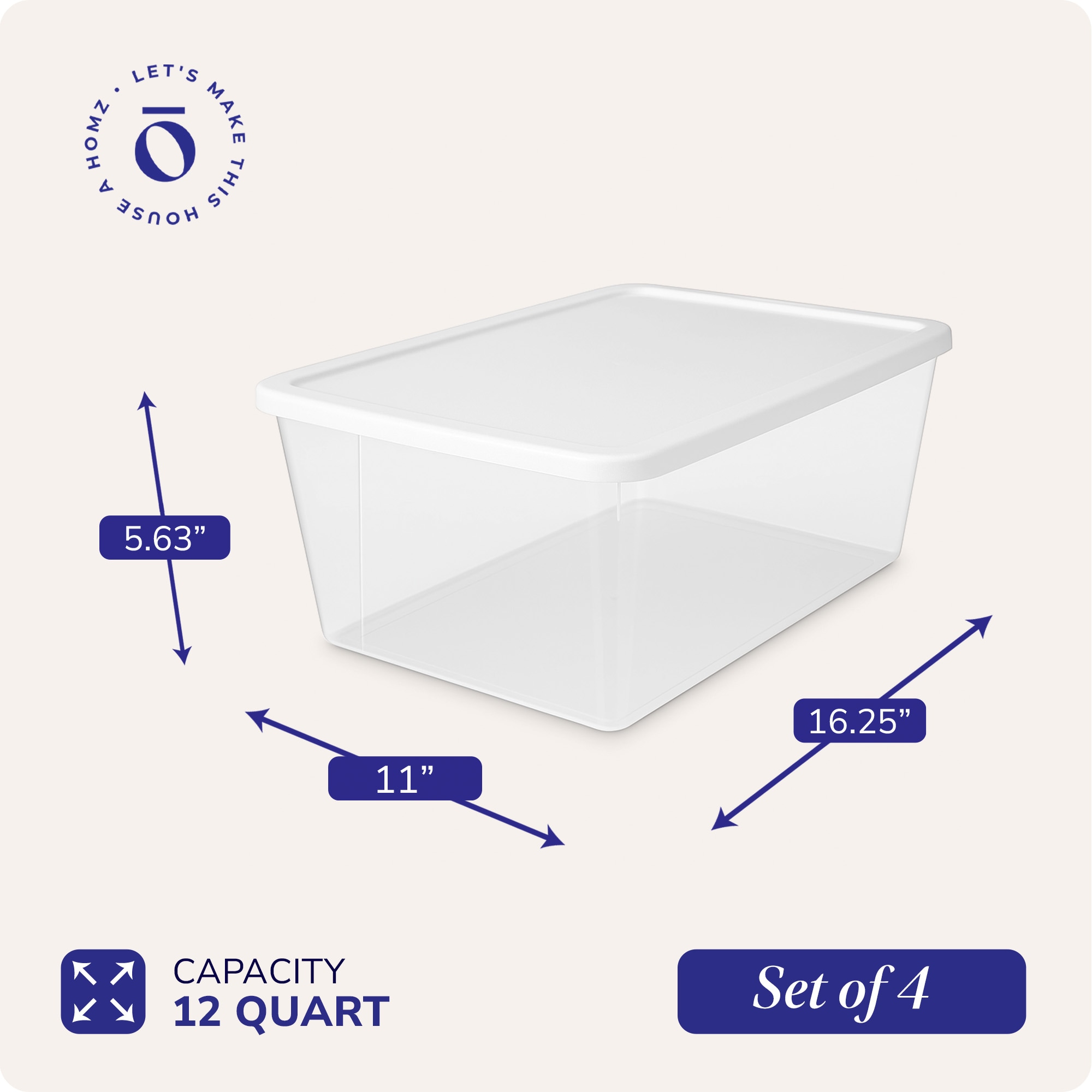 Homz Products 314609 Plastic-Storage-Totes - View #4