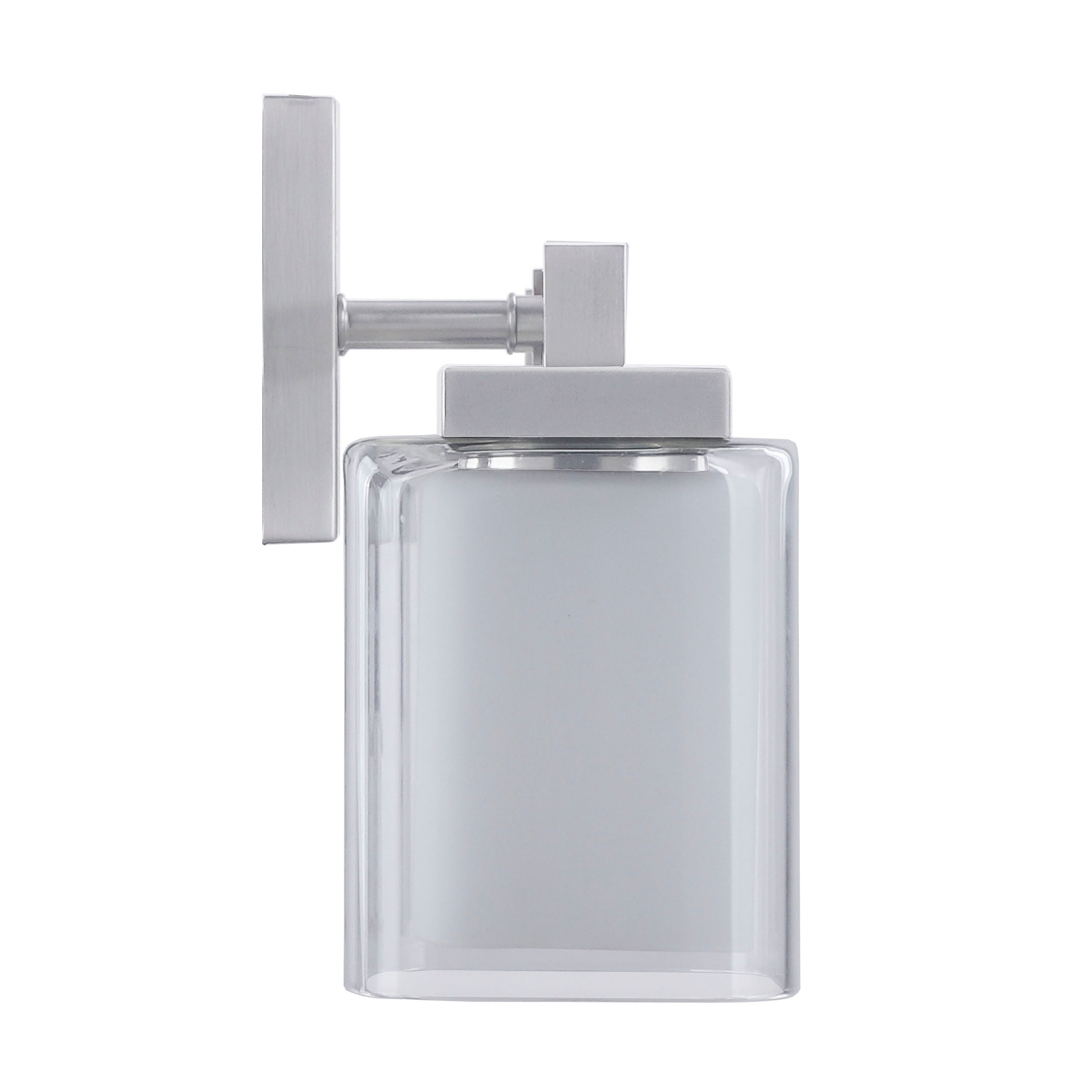 Satin Nickel 24" Vanity Light with Clear Glass Shades