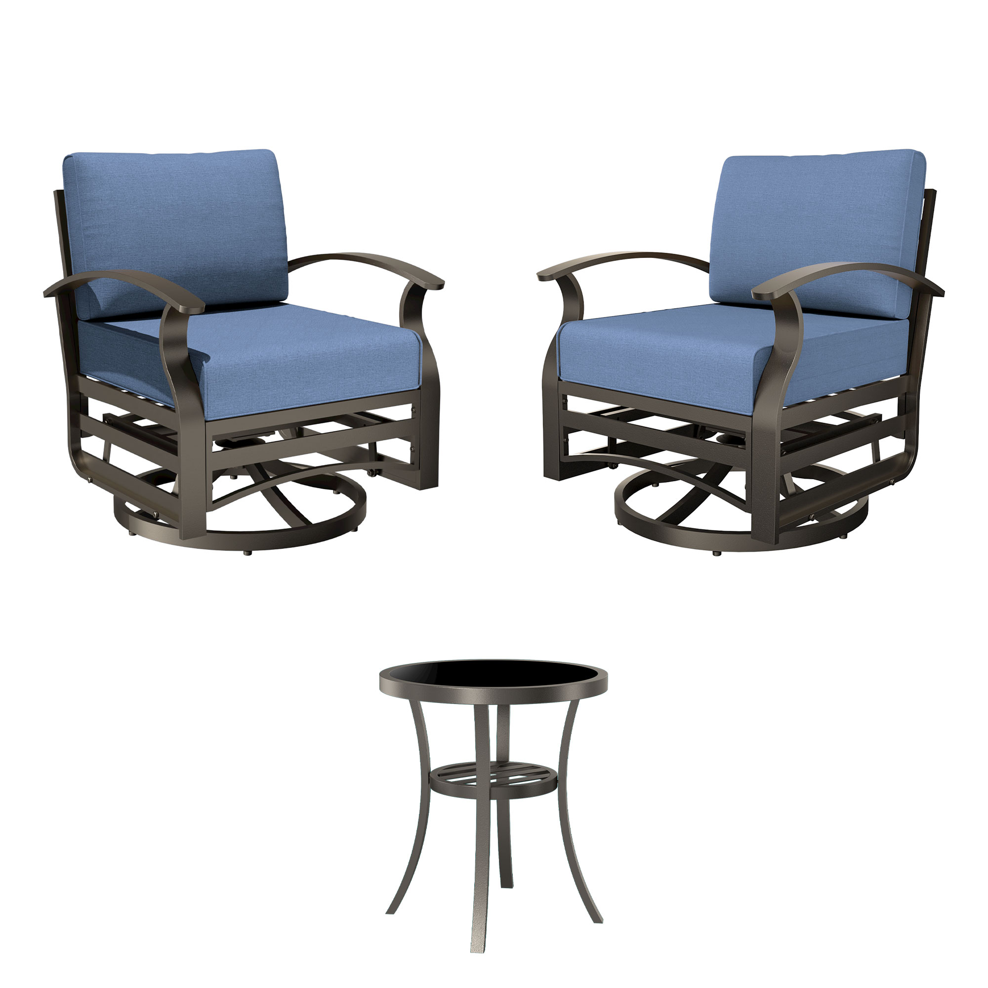 ALAULM LS-ASR-NAVY Patio-Chairs - View #2