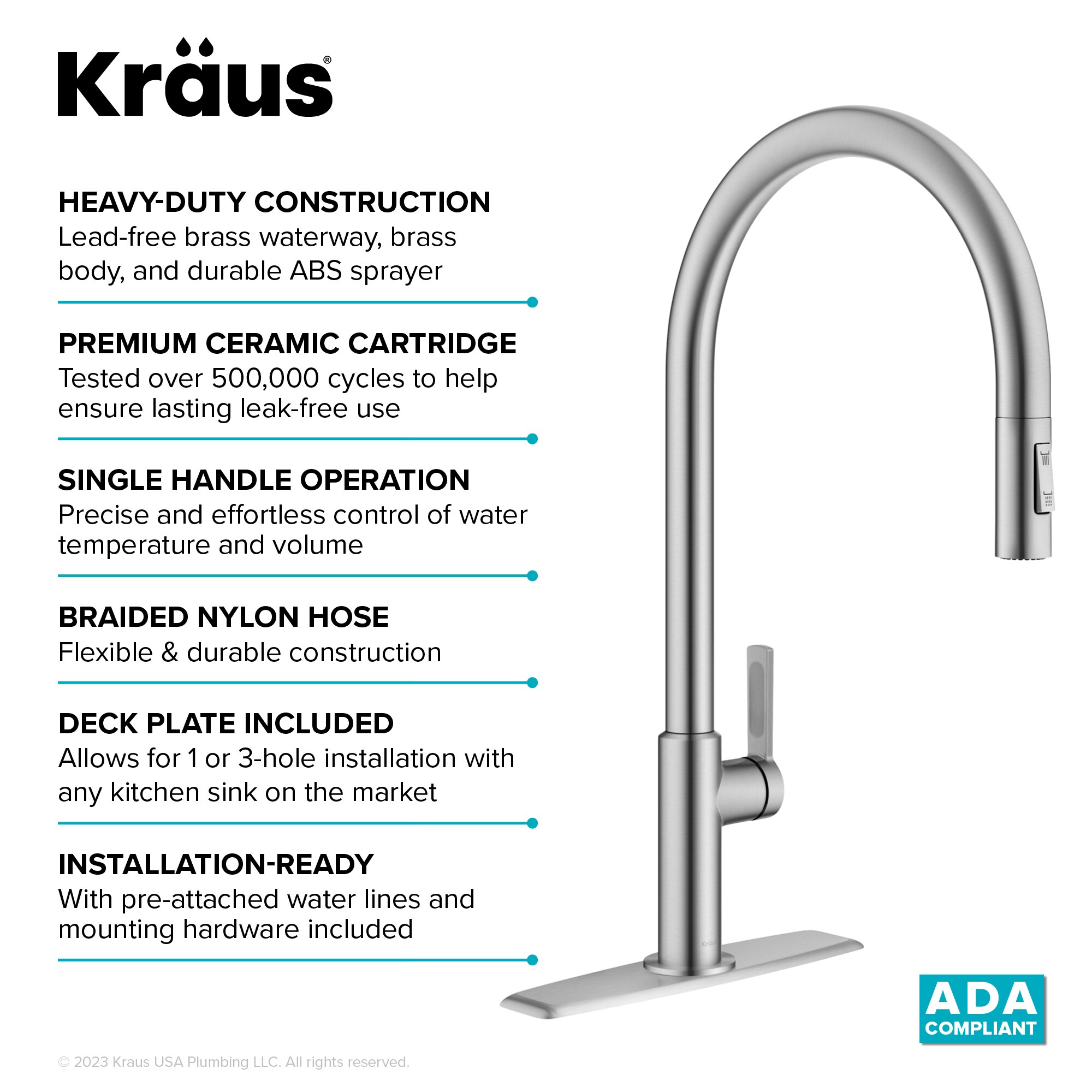 Kraus KPF-2821SFS-DP02SFS Kitchen-Faucets - View #11