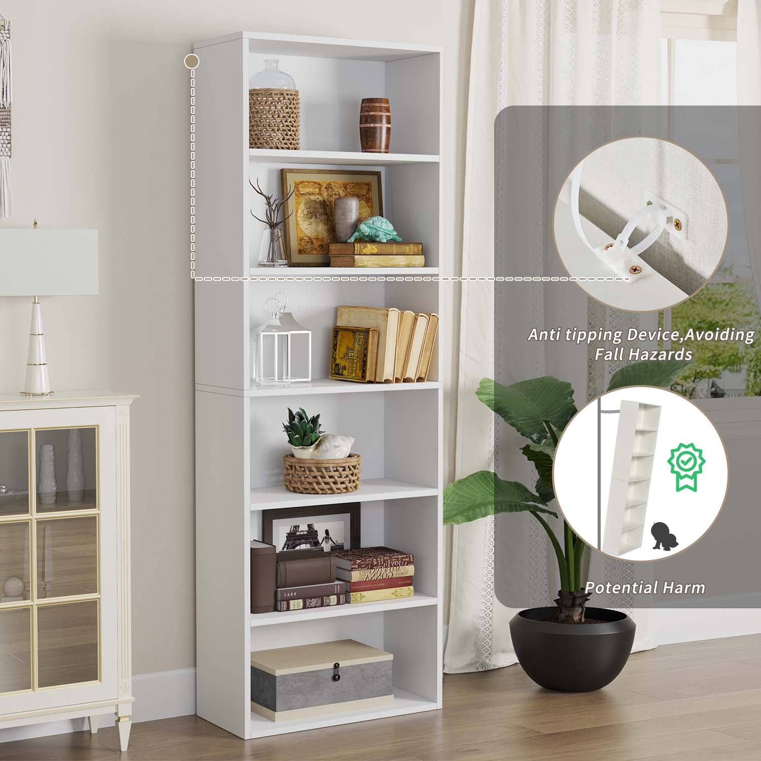 AOXUN H14028WH bookcases - View #3