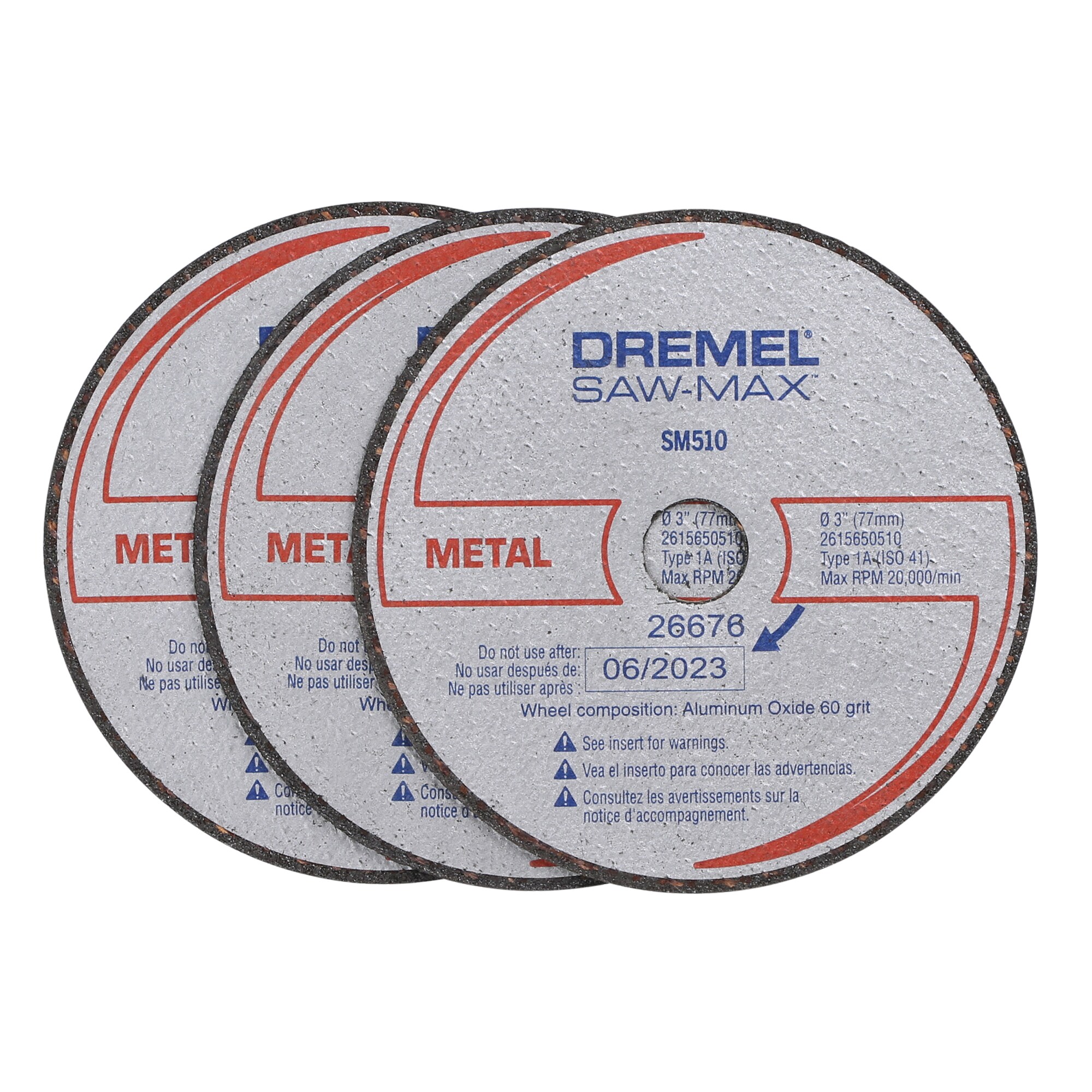 Kit Dremel Disco Corte P/metal X 3uds Saw Max (dsm510c-rw)