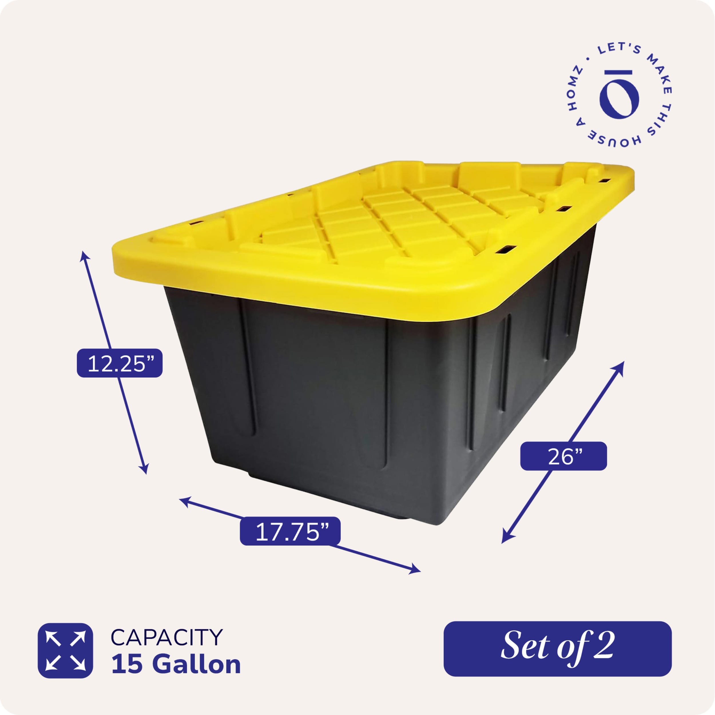 Homz Products 323704 Plastic-Storage-Totes - View #4