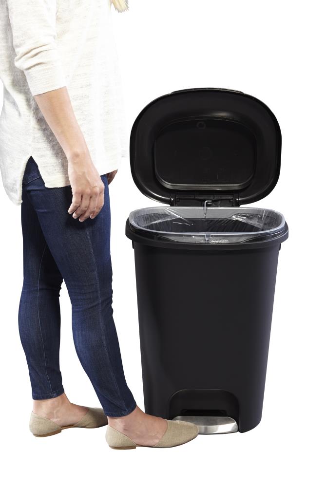 Rubbermaid Home 1843028 Trash Can, 13 Gallon Capacity, Black