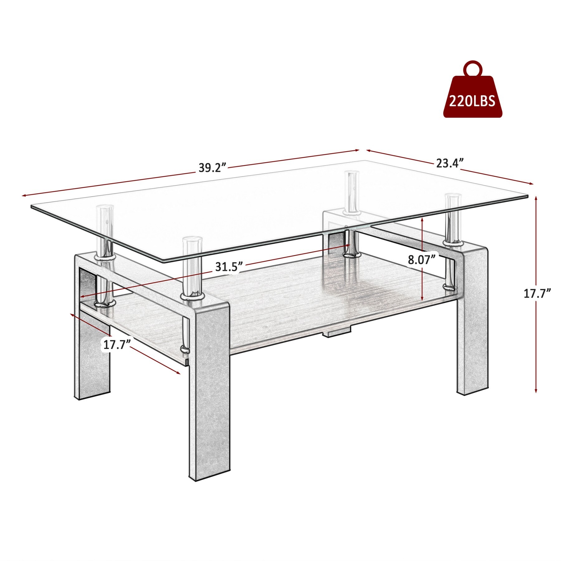 Maocao Hoom JLP181455 Coffee-Tables - View #3