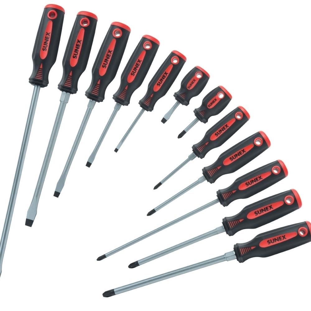 Sunex Tools MDCO48859  1112SS Combo Screwdriver Set, 12 Piece