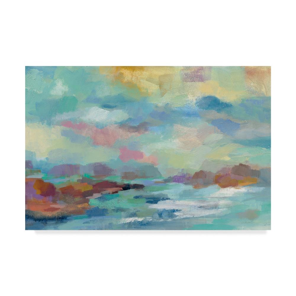 Trademark Fine Art WAP06839-C1219GG Framed 12-in H x 19-in W Abstract Print on Canvas