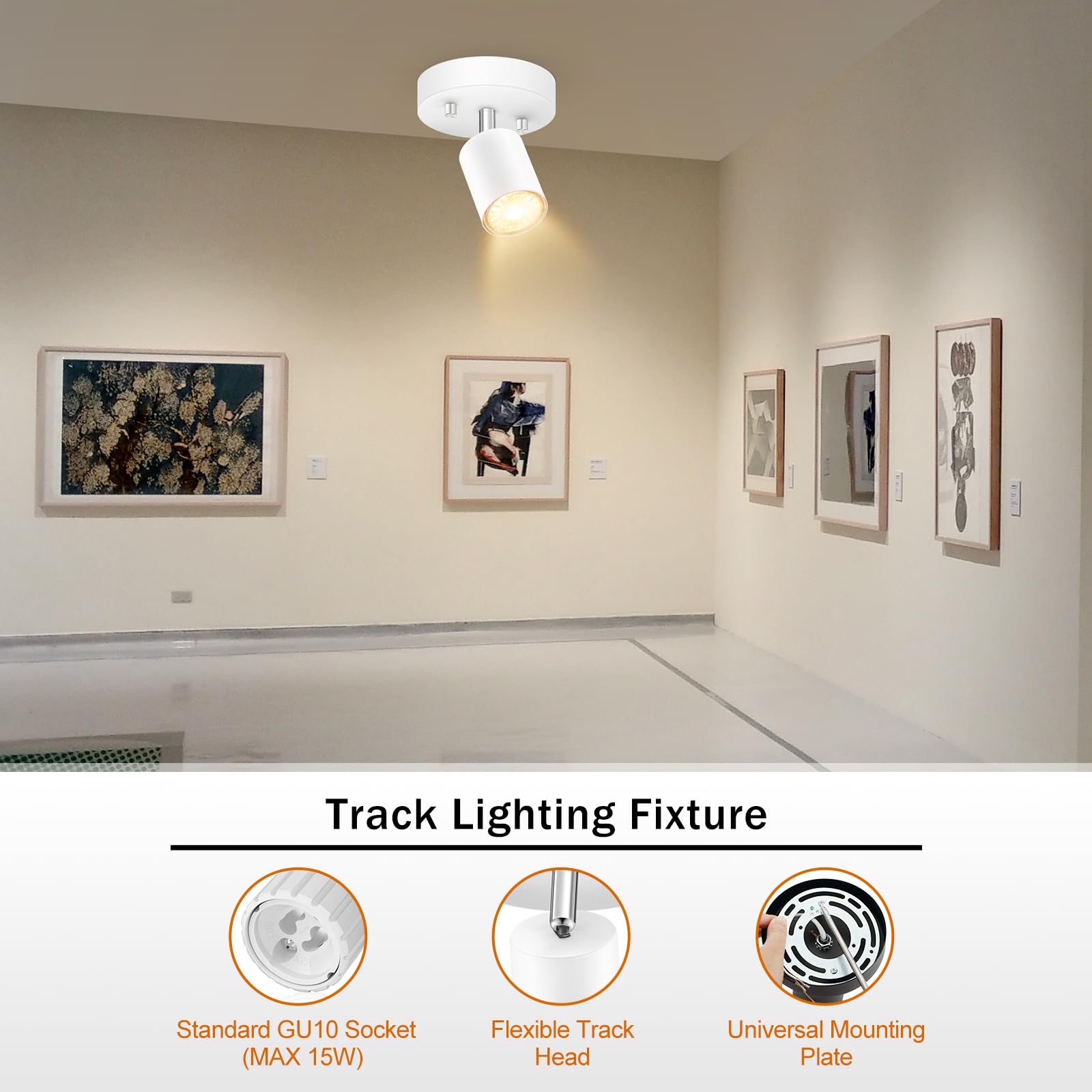 Lukvuzo 4 Light Track Lighting Kit Black Ceiling Fixture Adjustable ...