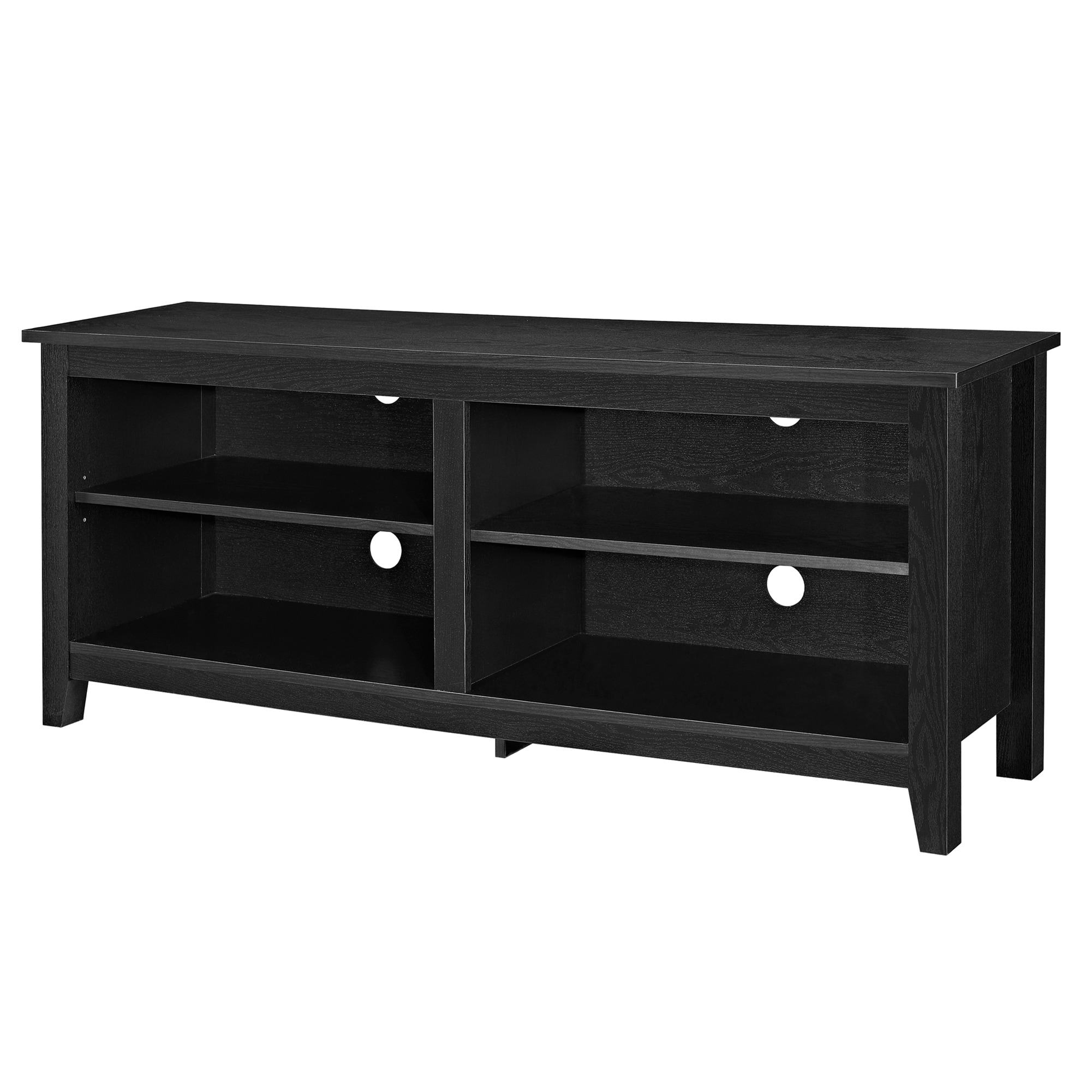 Walker Edison Transitional Black Tv Stand (Accommodates TVs up to 60-in ...